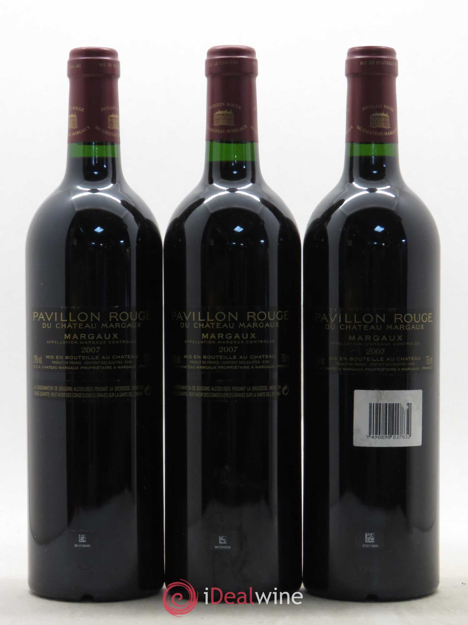 Pavillon Rouge du Château Margaux Second Vin 2007 - Lot de 3 bouteilles - 1