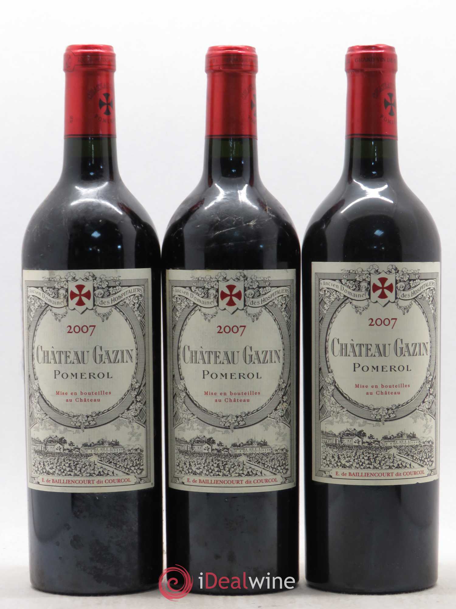 Château Gazin 2007 - Lot de 3 bouteilles - 0