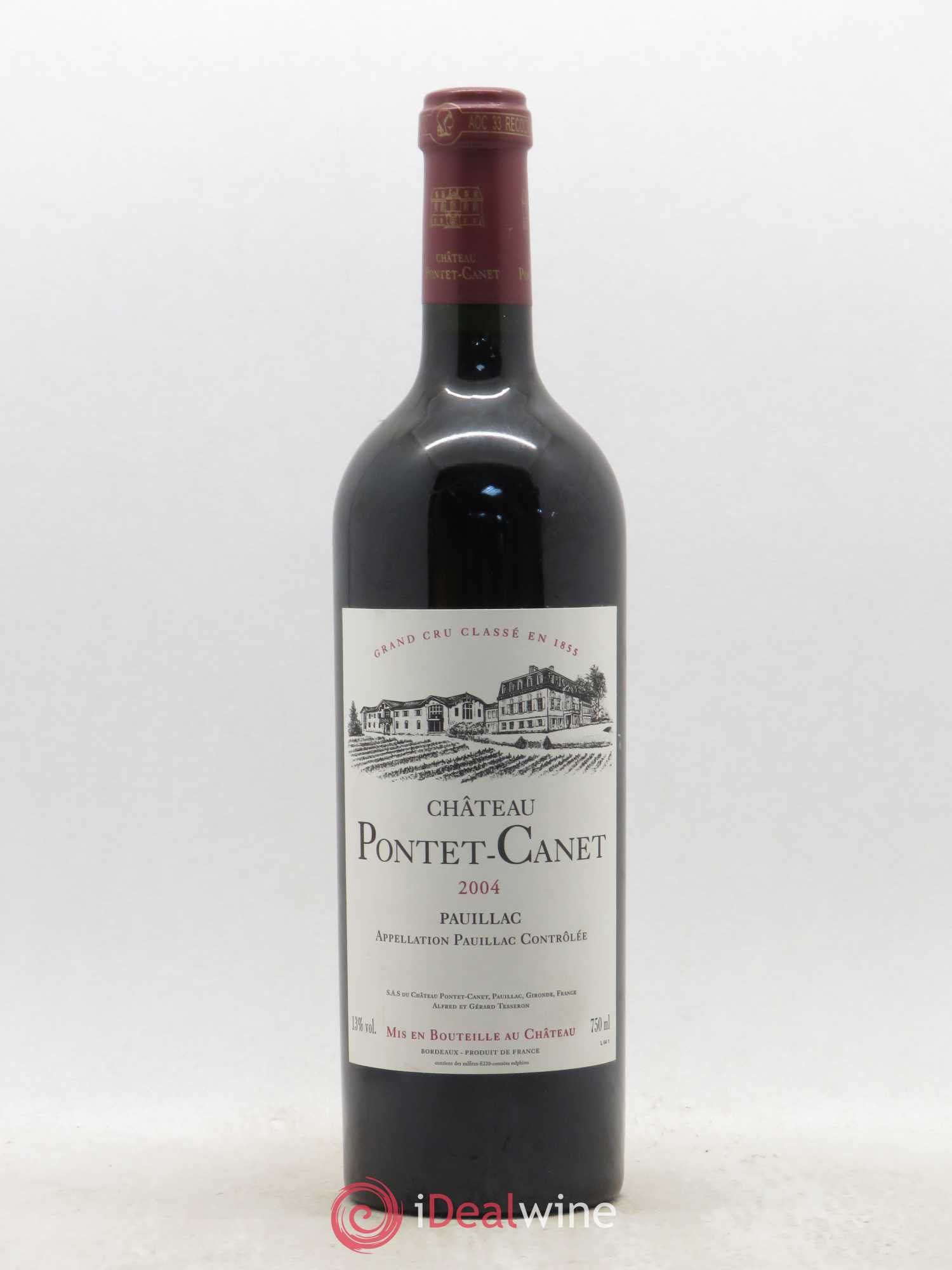 Château Pontet Canet 5ème Grand Cru Classé 2004 - Lot de 1 bouteille - 0