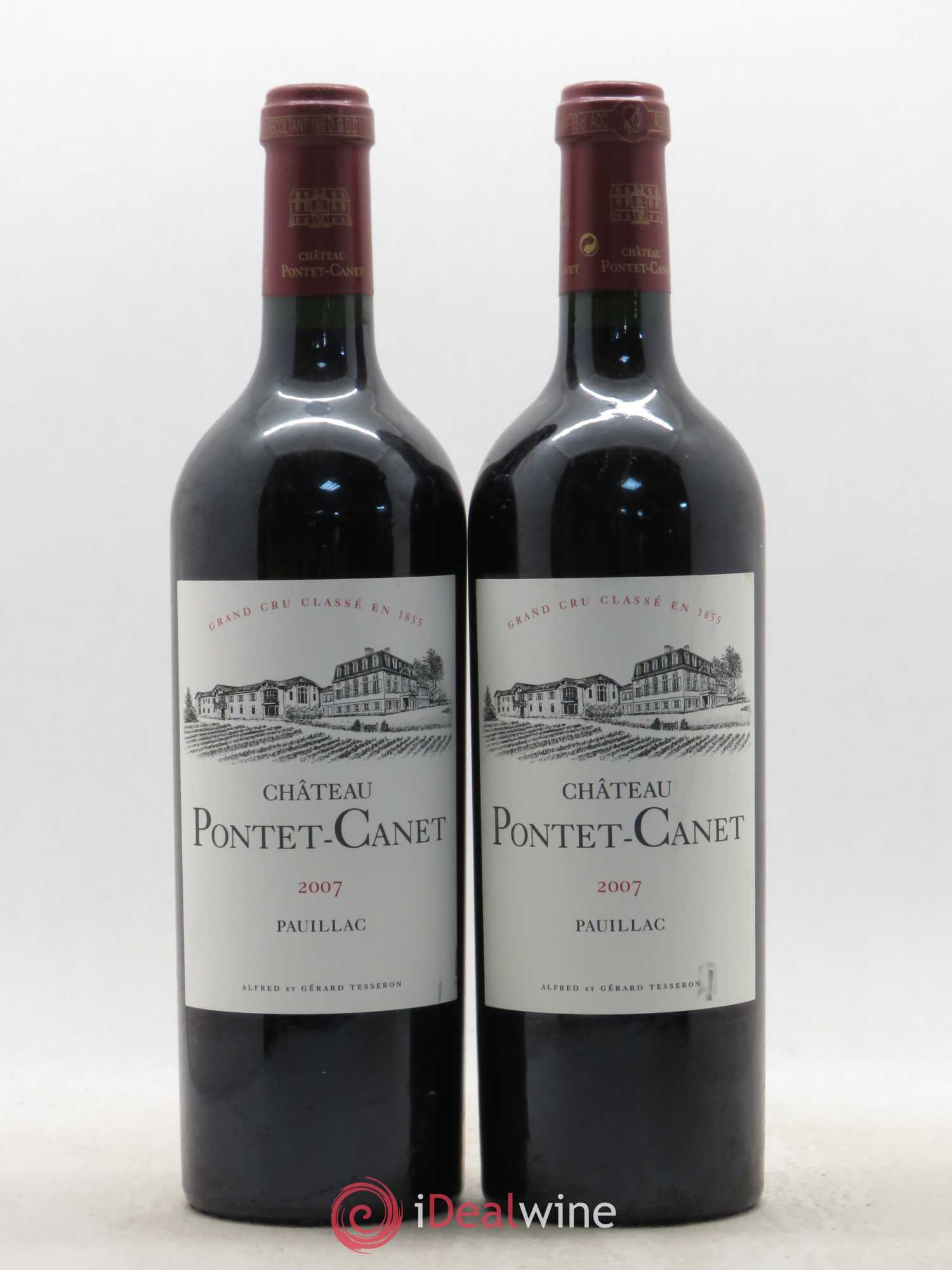Château Pontet Canet 5ème Grand Cru Classé 2007 - Lot de 2 bouteilles - 0