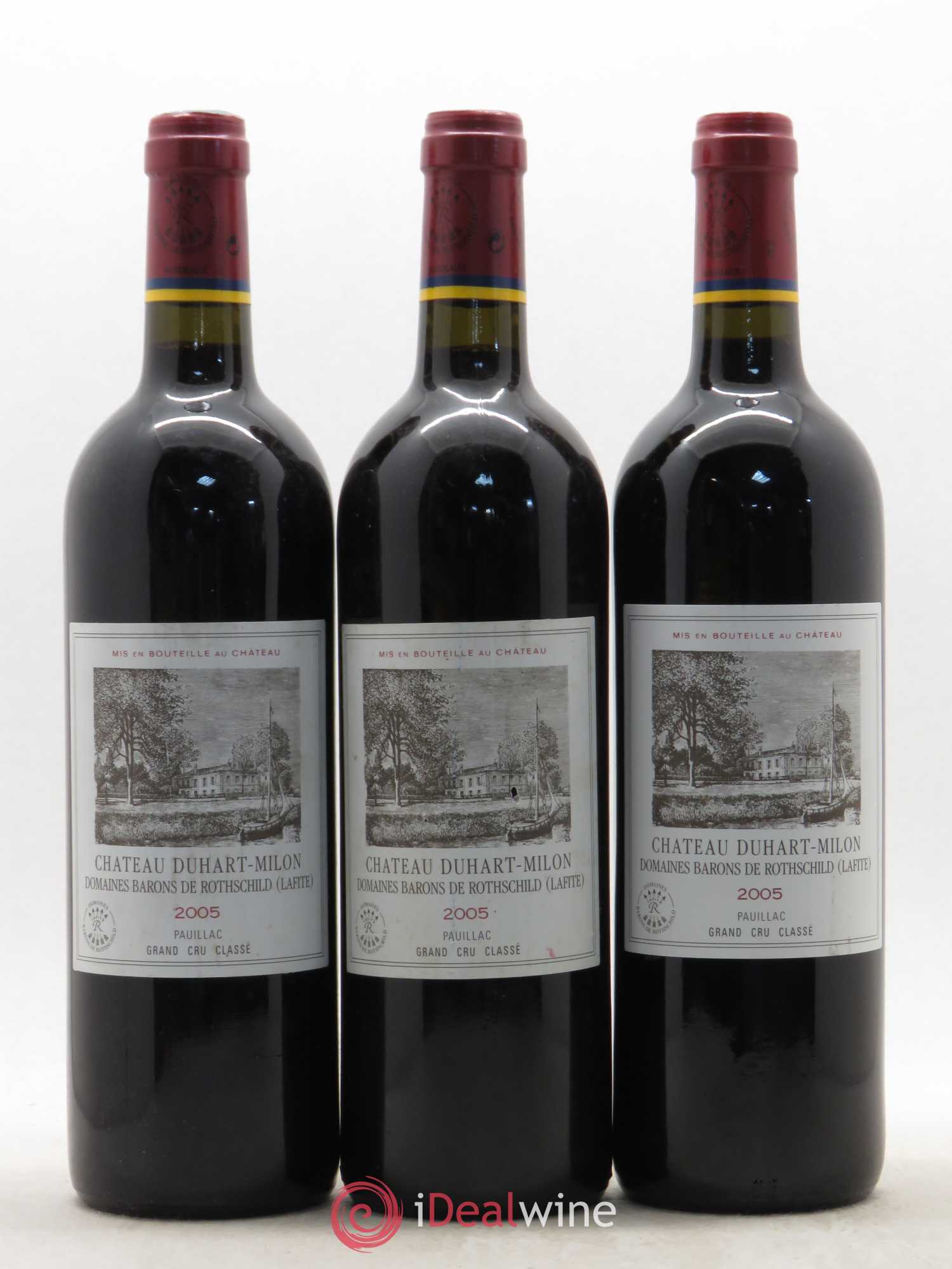Château Duhart-Milon 4ème Grand Cru Classé 2005 - Lot de 3 bouteilles - 0