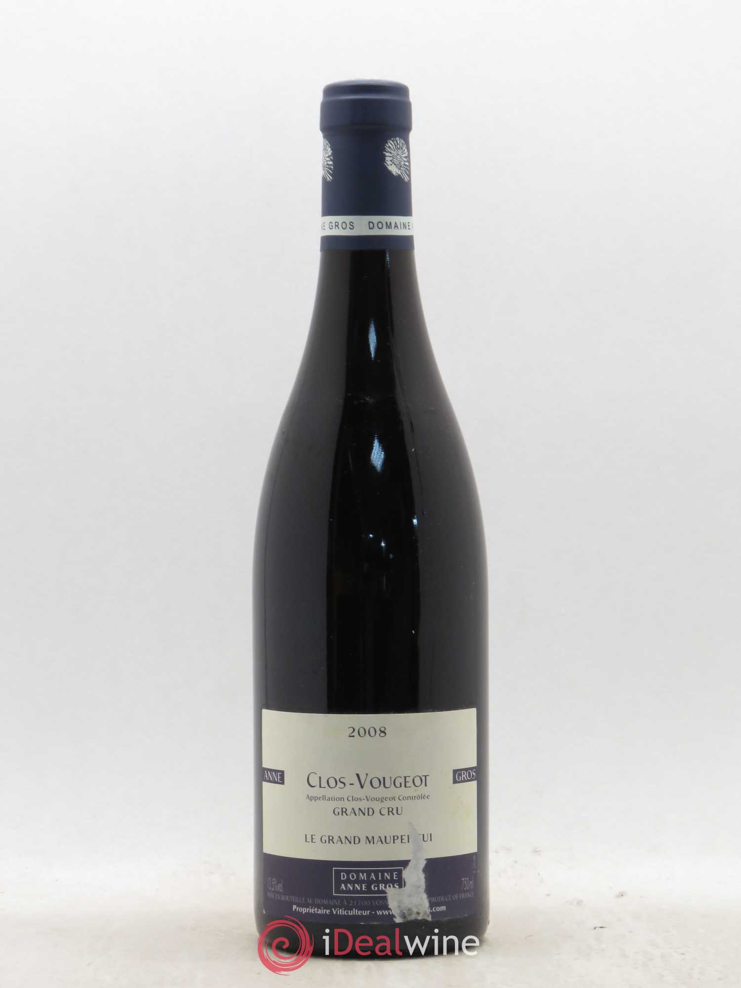 Clos de Vougeot Grand Cru Maupertuis Anne Gros 2008 - Posten von 1 Flasche - 0