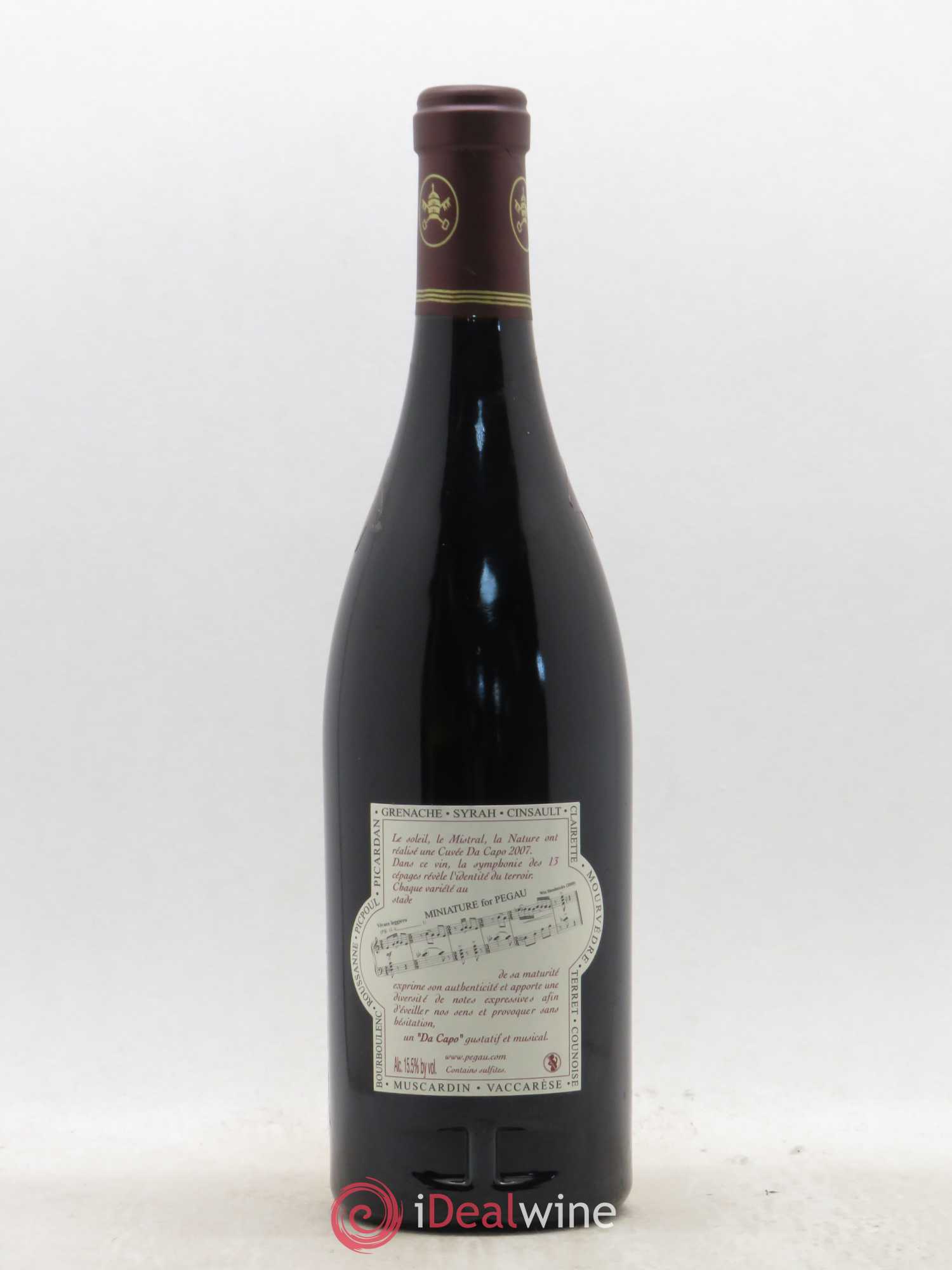 Châteauneuf-du-Pape Domaine du Pégau Cuvée Da Capo Paul et Laurence Féraud 2007 - Lot de 1 bouteille - 1