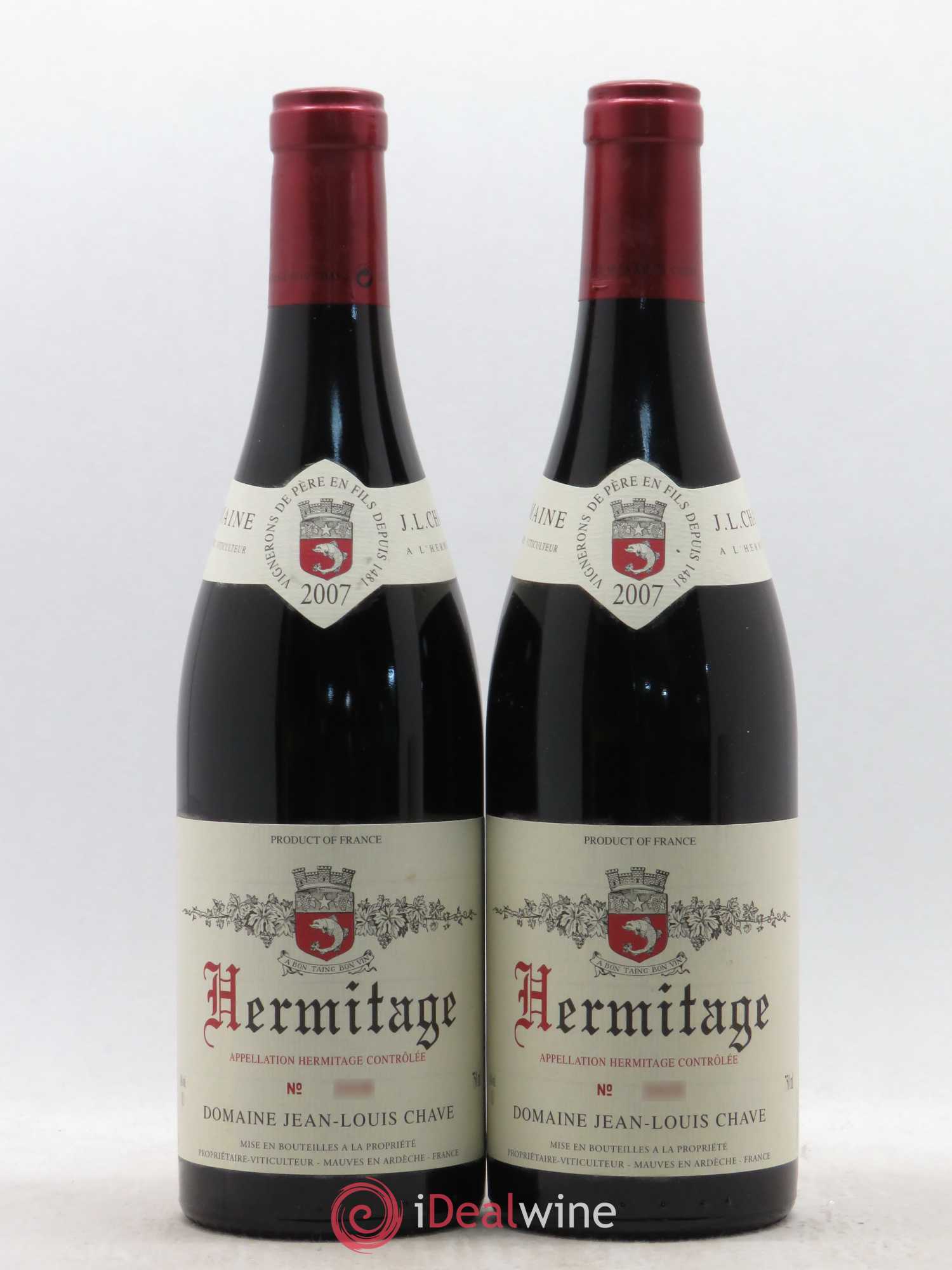 Hermitage Jean-Louis Chave 2007 - Lot de 2 bouteilles - 0