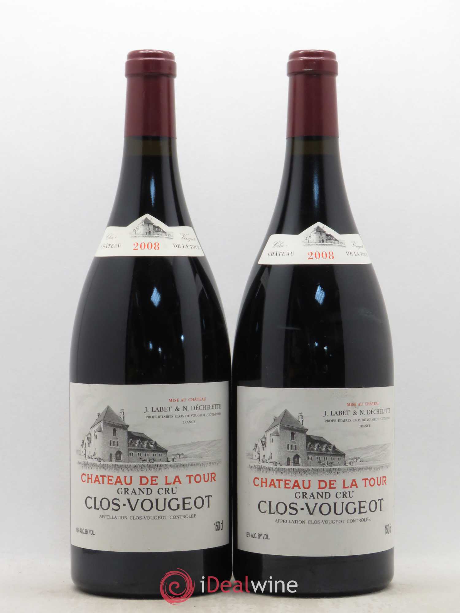 Clos de Vougeot Grand Cru Château de La Tour 2008 - Lot de 2 magnums - 0