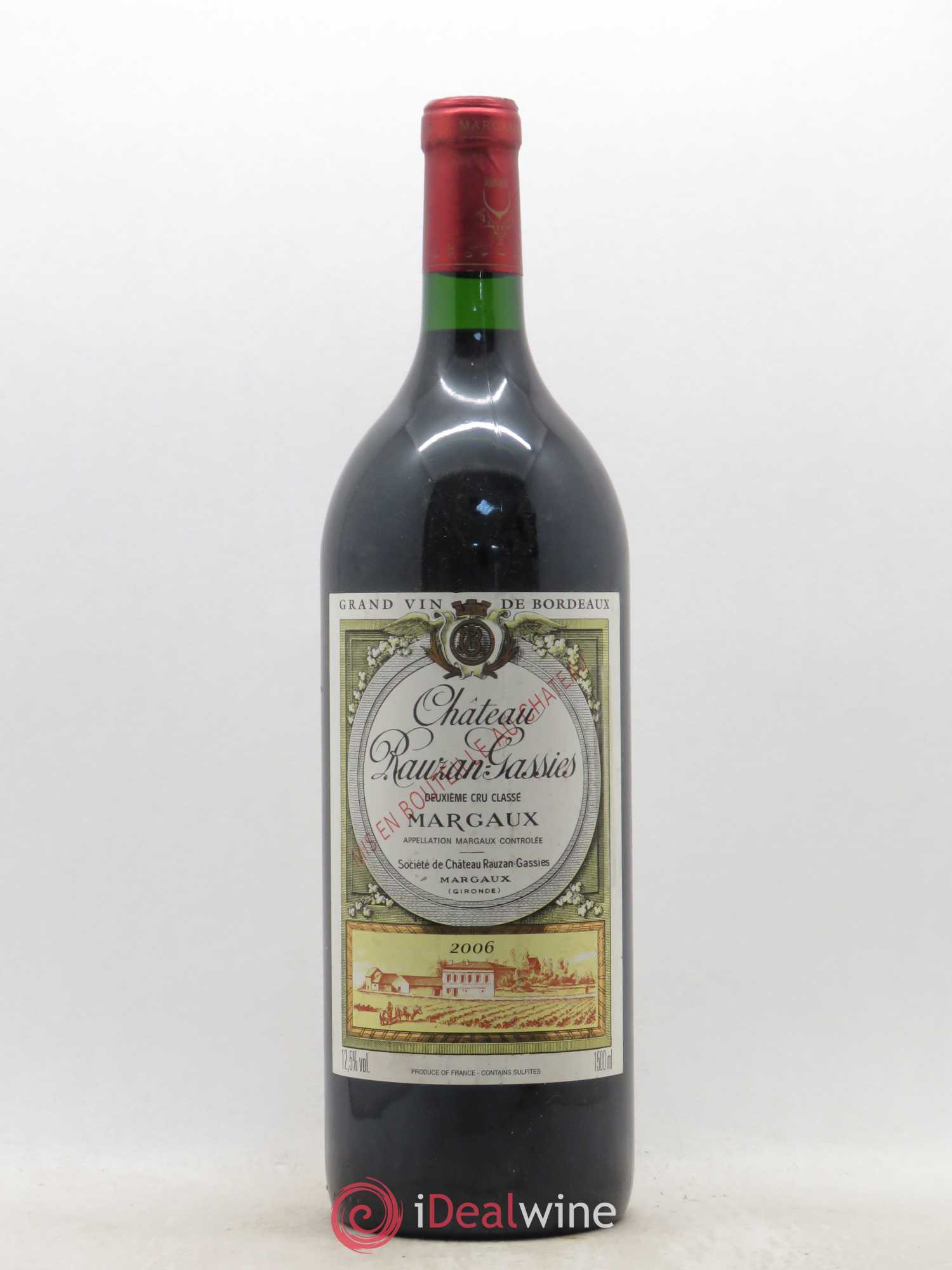 Château Rauzan-Gassies 2ème Grand Cru Classé 2006 - Lot de 1 bouteille - 0