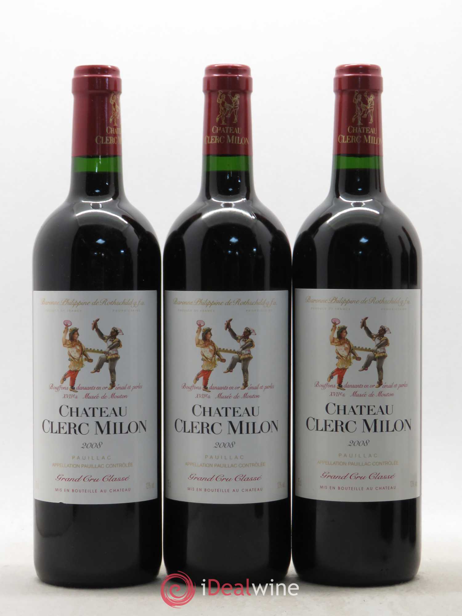 Château Clerc Milon 5ème Grand Cru Classé 2008 - Lot de 6 bouteilles - 1