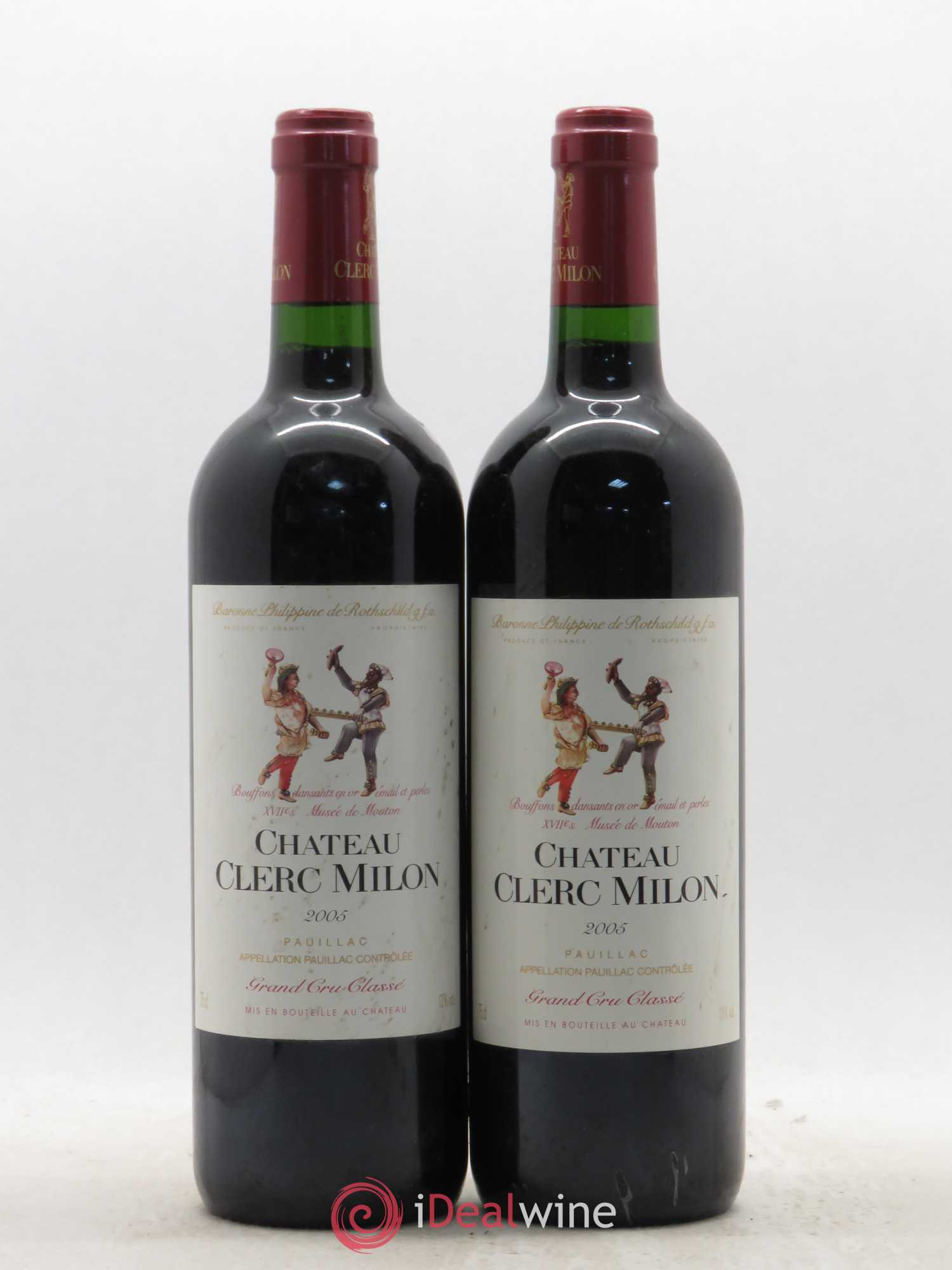 Château Clerc Milon 5ème Grand Cru Classé 2005 - Lot de 2 bouteilles - 0