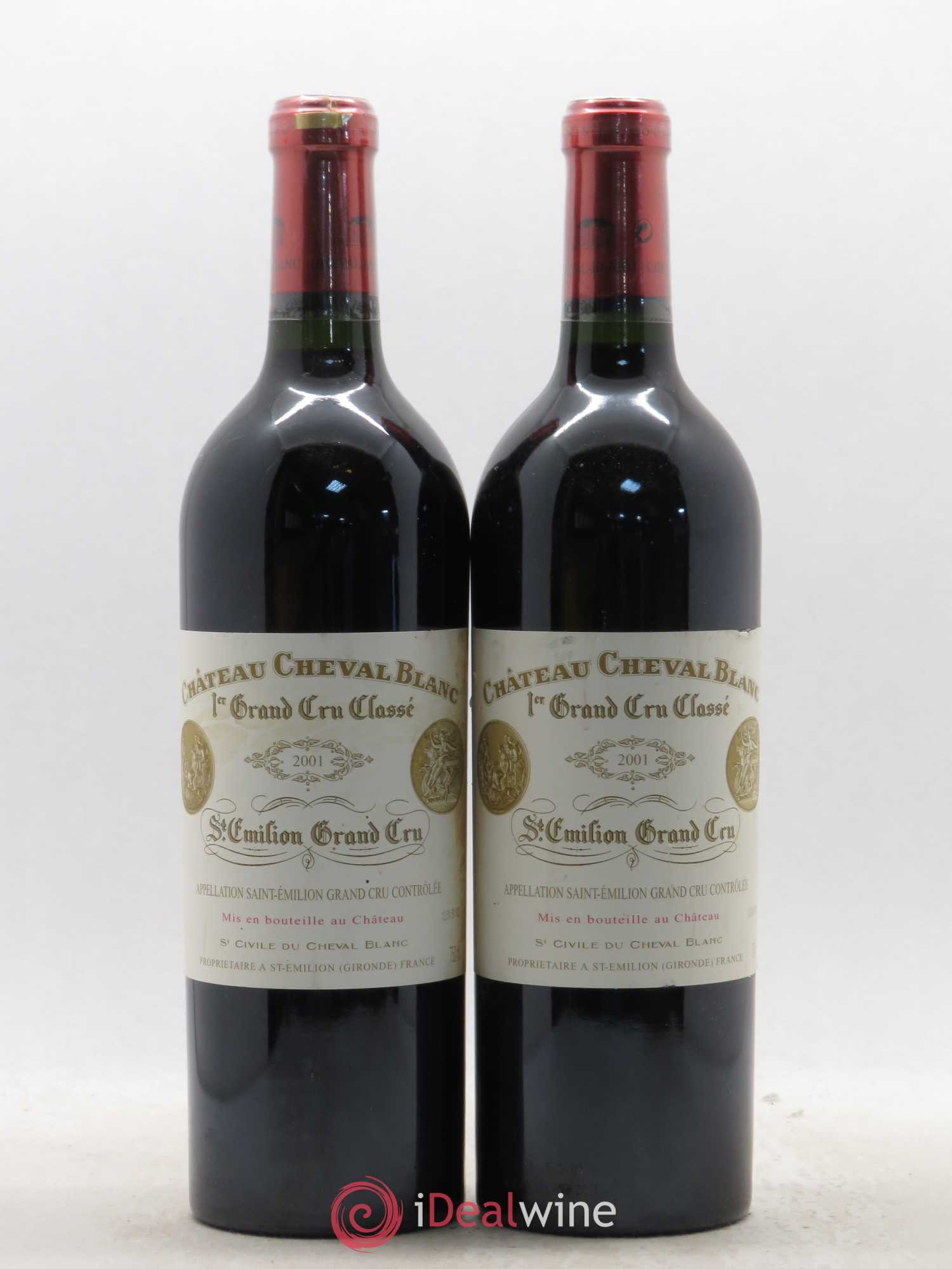 Château Cheval Blanc 1er Grand Cru Classé A 2001 - Lot de 2 bouteilles - 0