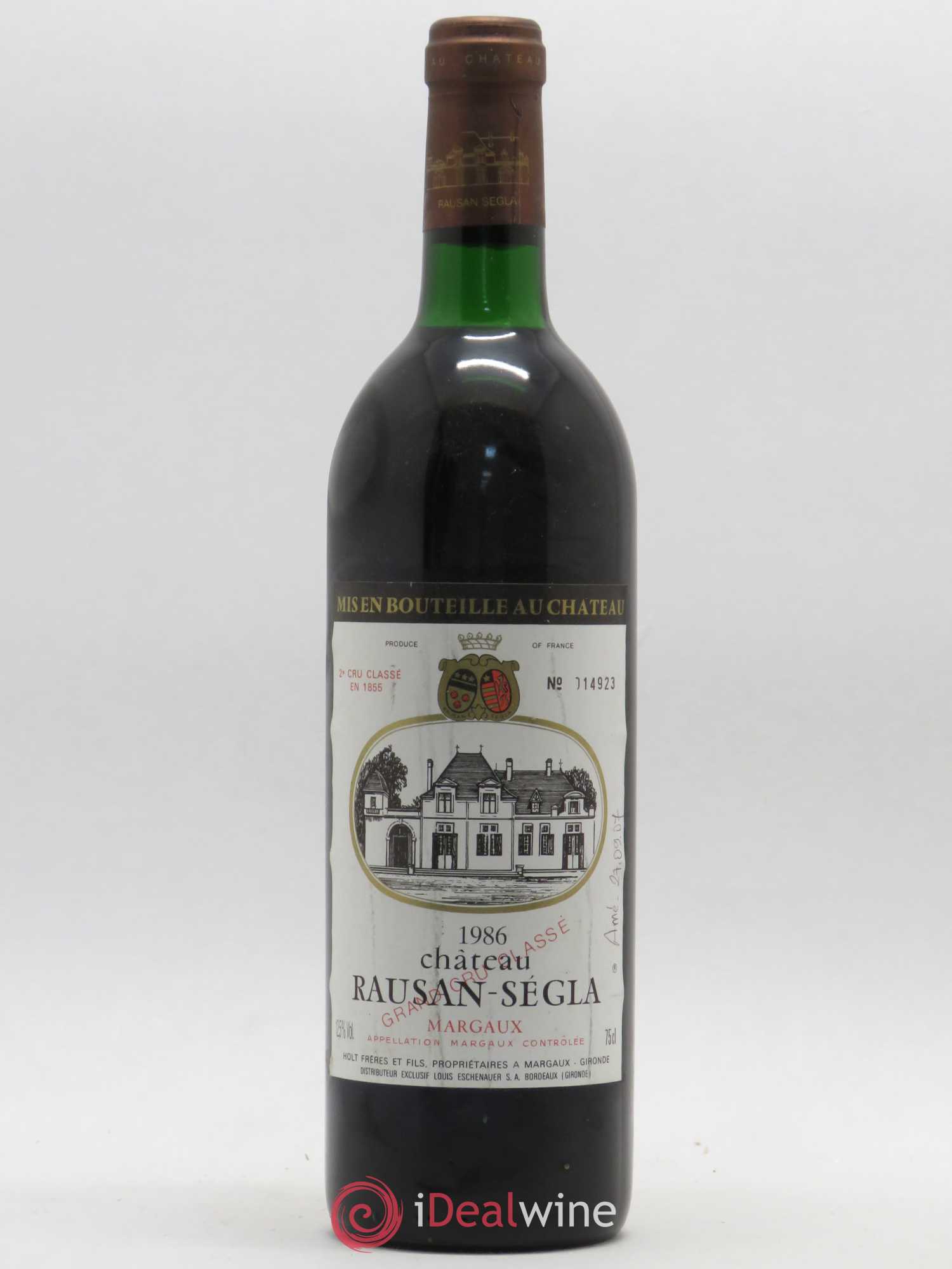 Château Rauzan Ségla Grand Cru Classé 1986 - Lot de 1 bouteille - 0
