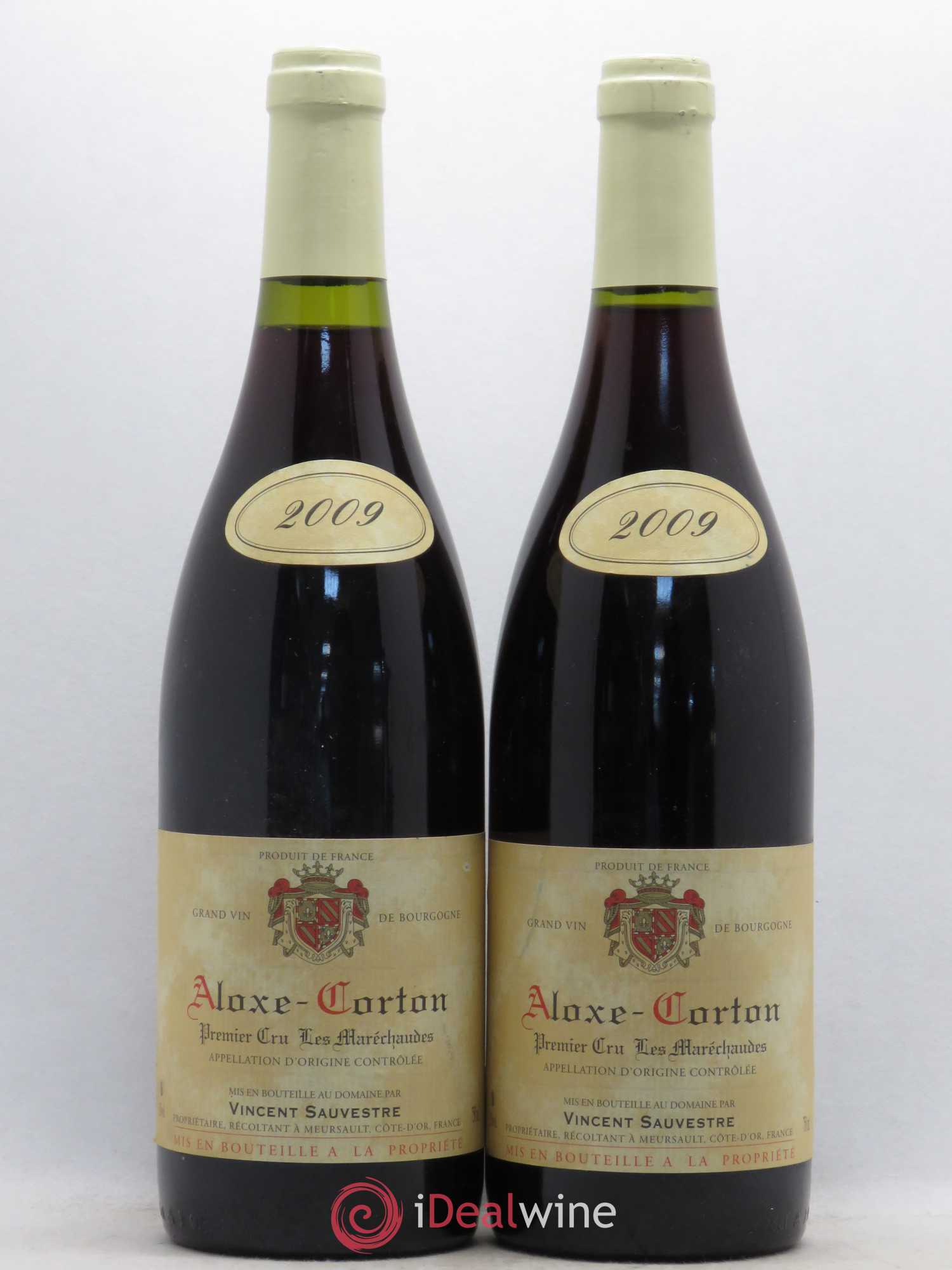 Aloxe-Corton 1er Cru Les Marechaudes Vincent Sauvestre 2009 - Lot de 2 bouteilles - 0
