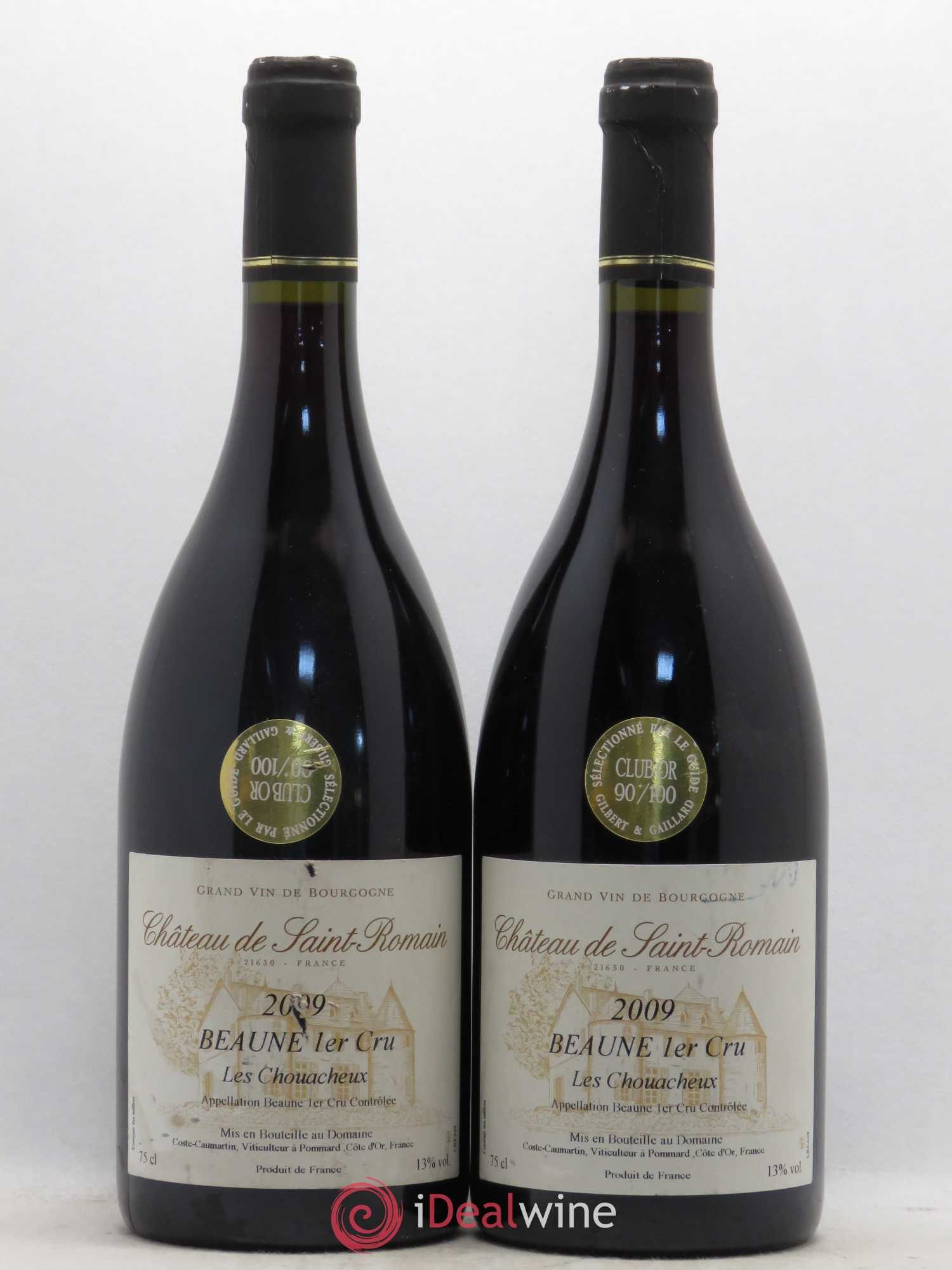 Beaune 1er Cru Les Chouacheux Château de Saint-Romain 2009 - Posten von 2 Flaschen - 0