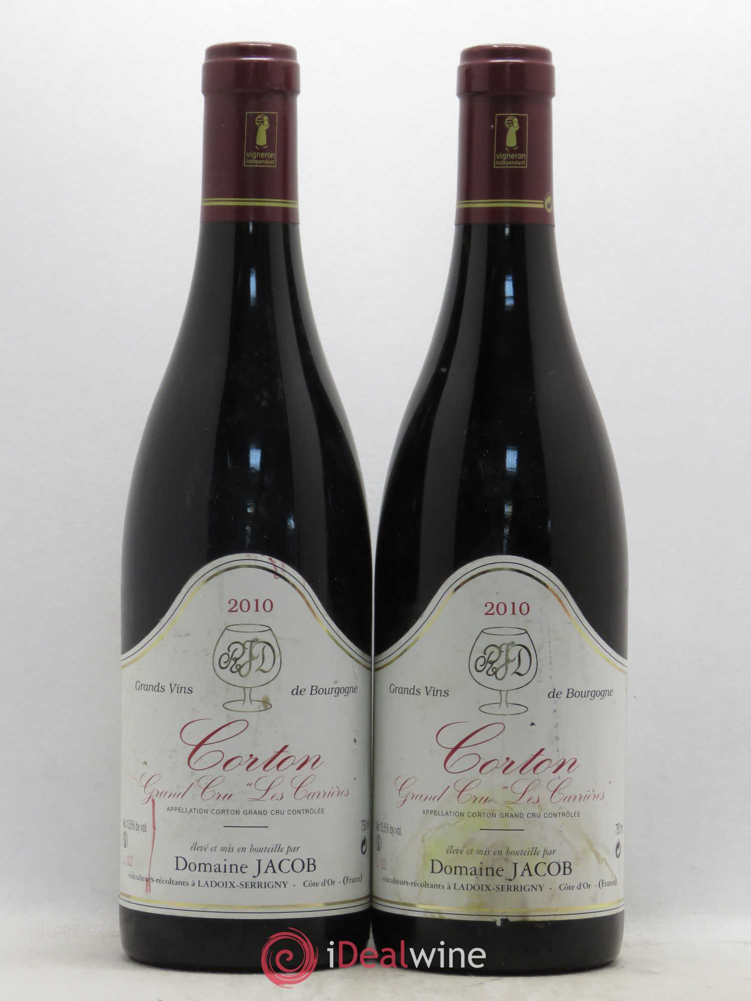 Corton Grand Cru Les Carrières Jacob 2010 - Posten von 2 Flaschen - 0
