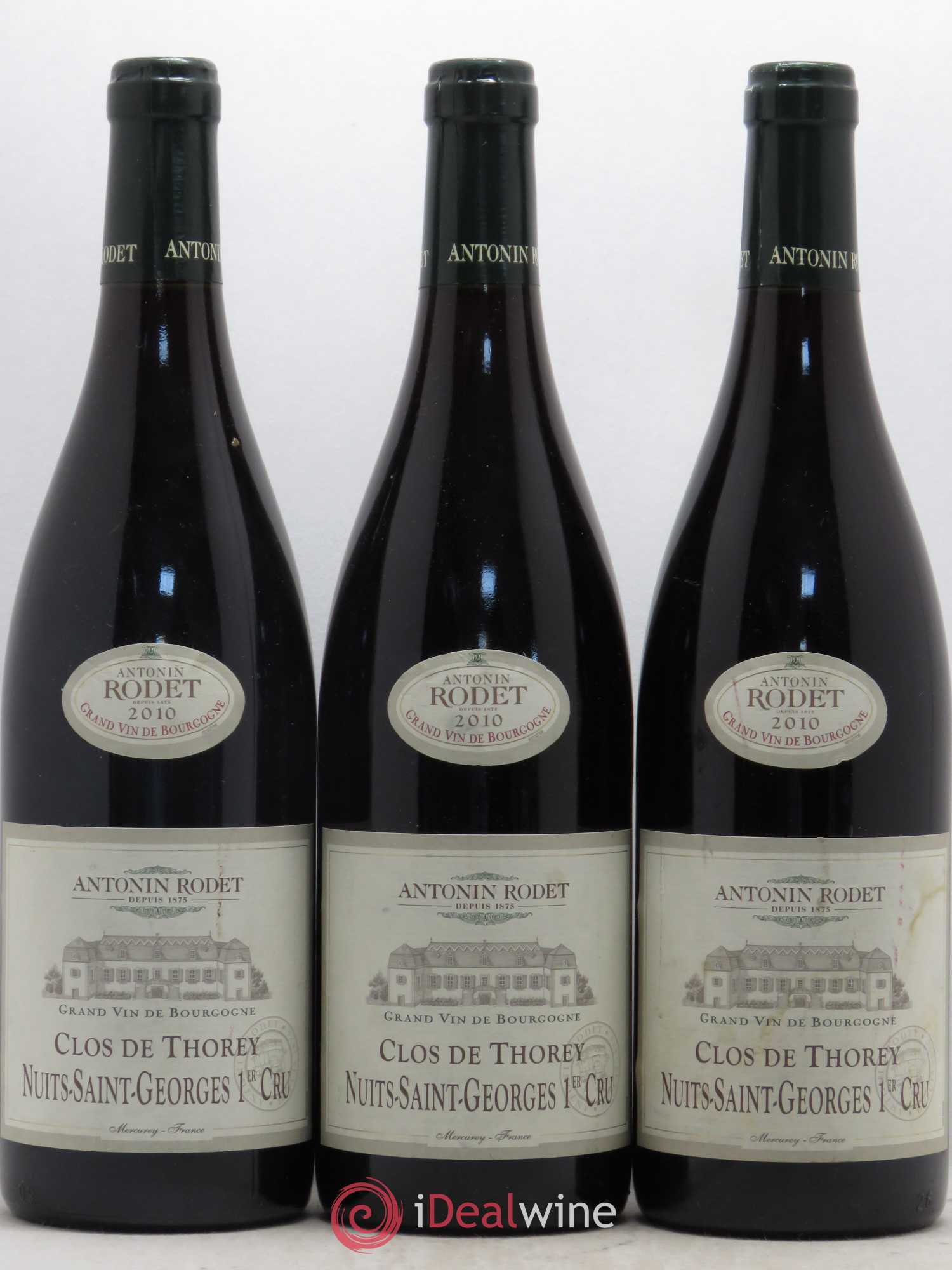 Nuits-Saint-Georges 1er Cru Clos de Thorey Antonin Rodet 2010 - Posten von 3 Flaschen - 0