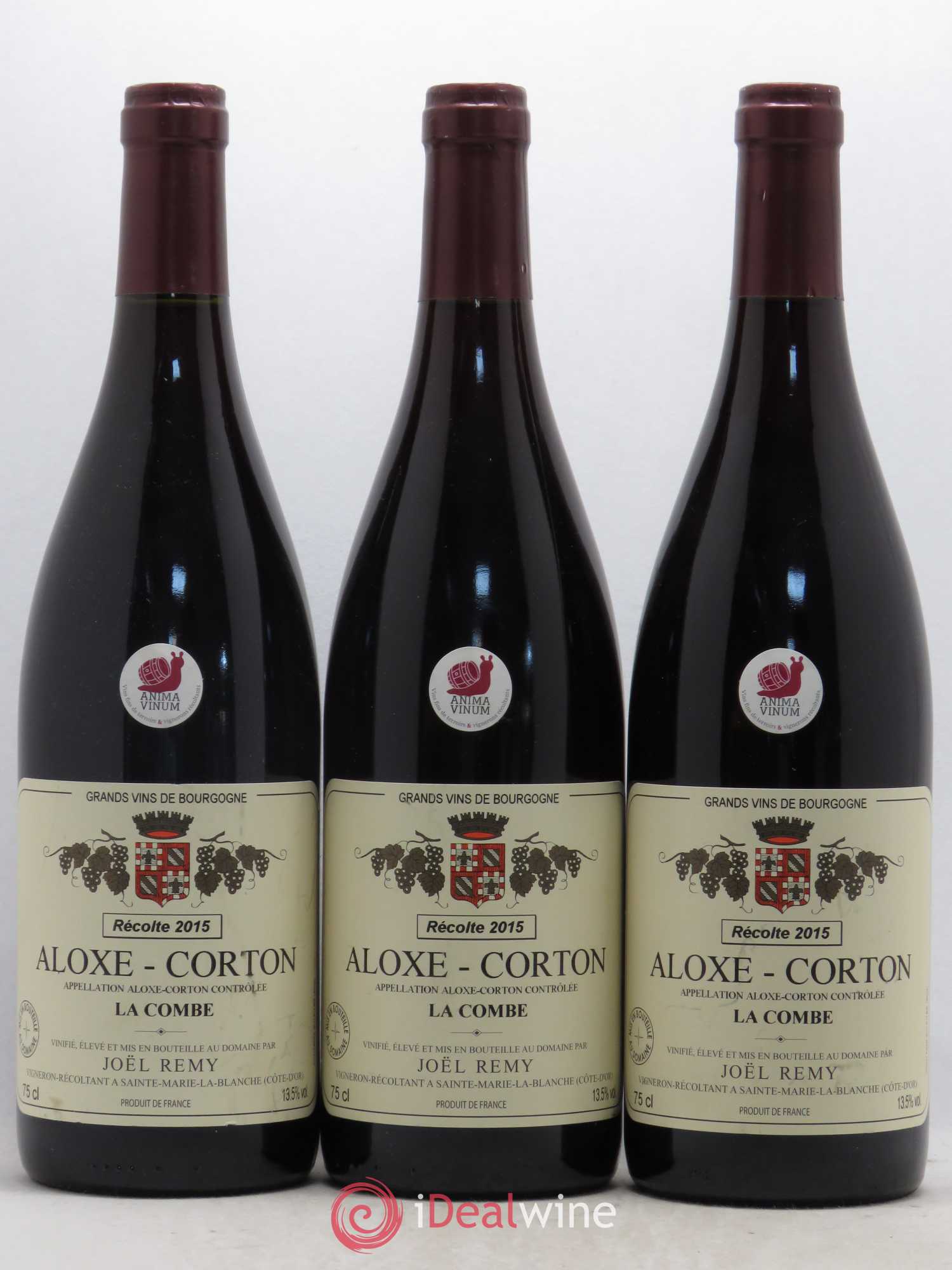 Aloxe-Corton La Combe Joël Remy 2015 - Lot de 3 bouteilles - 0