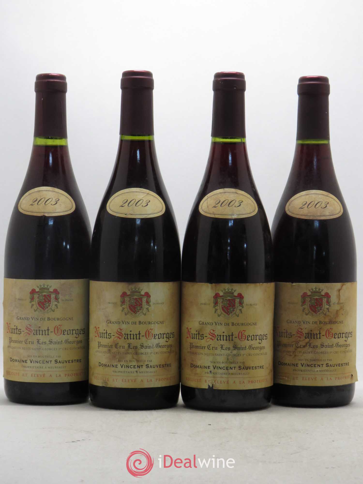 Nuits-Saint-Georges 1er Cru Les Saints Georges Vincent Sauvestre 2003 - Posten von 4 Flaschen - 0
