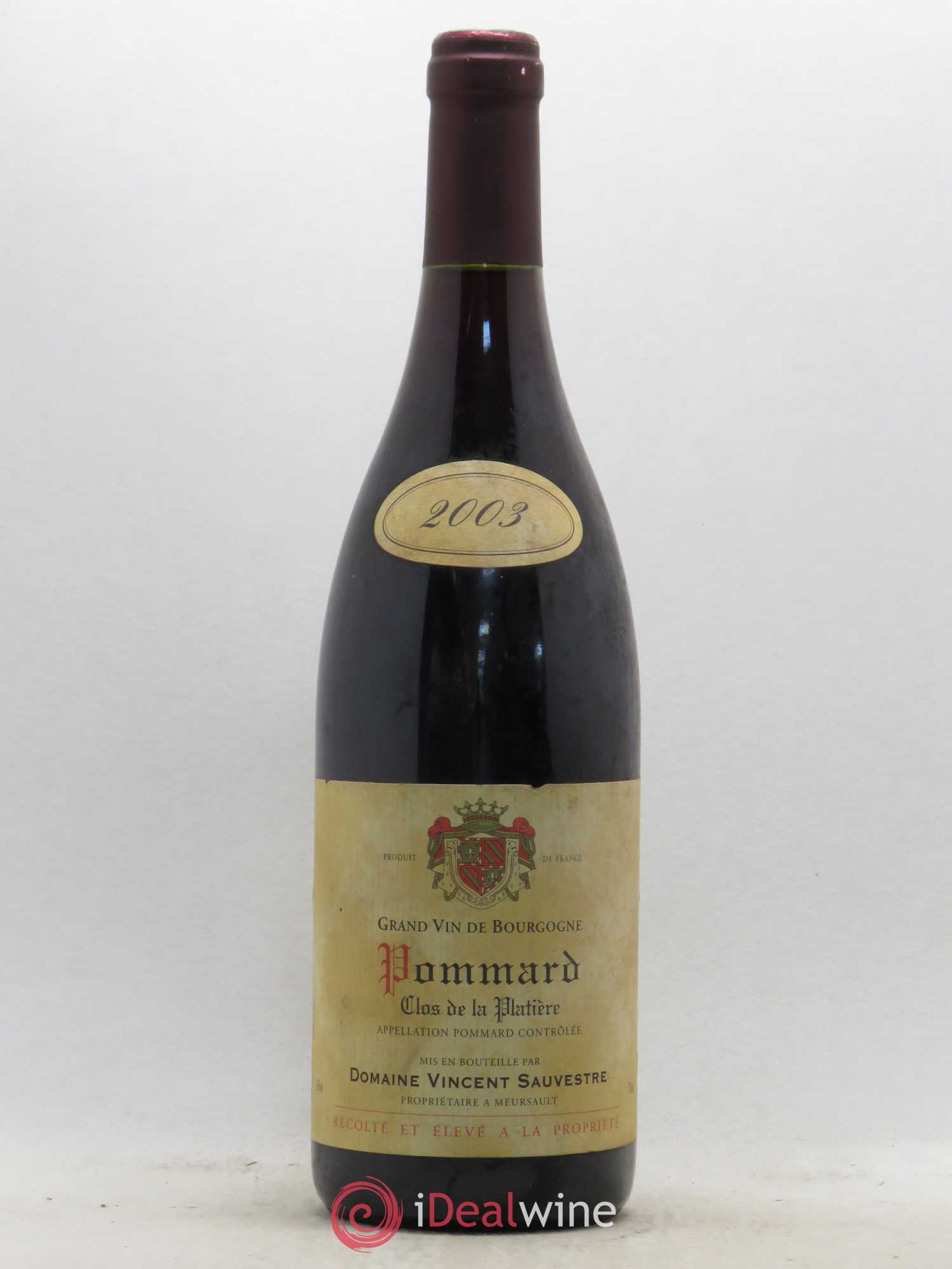 Pommard Clos de La Platière Vincent Sauvestre 2003 - Posten von 1 Flasche - 0