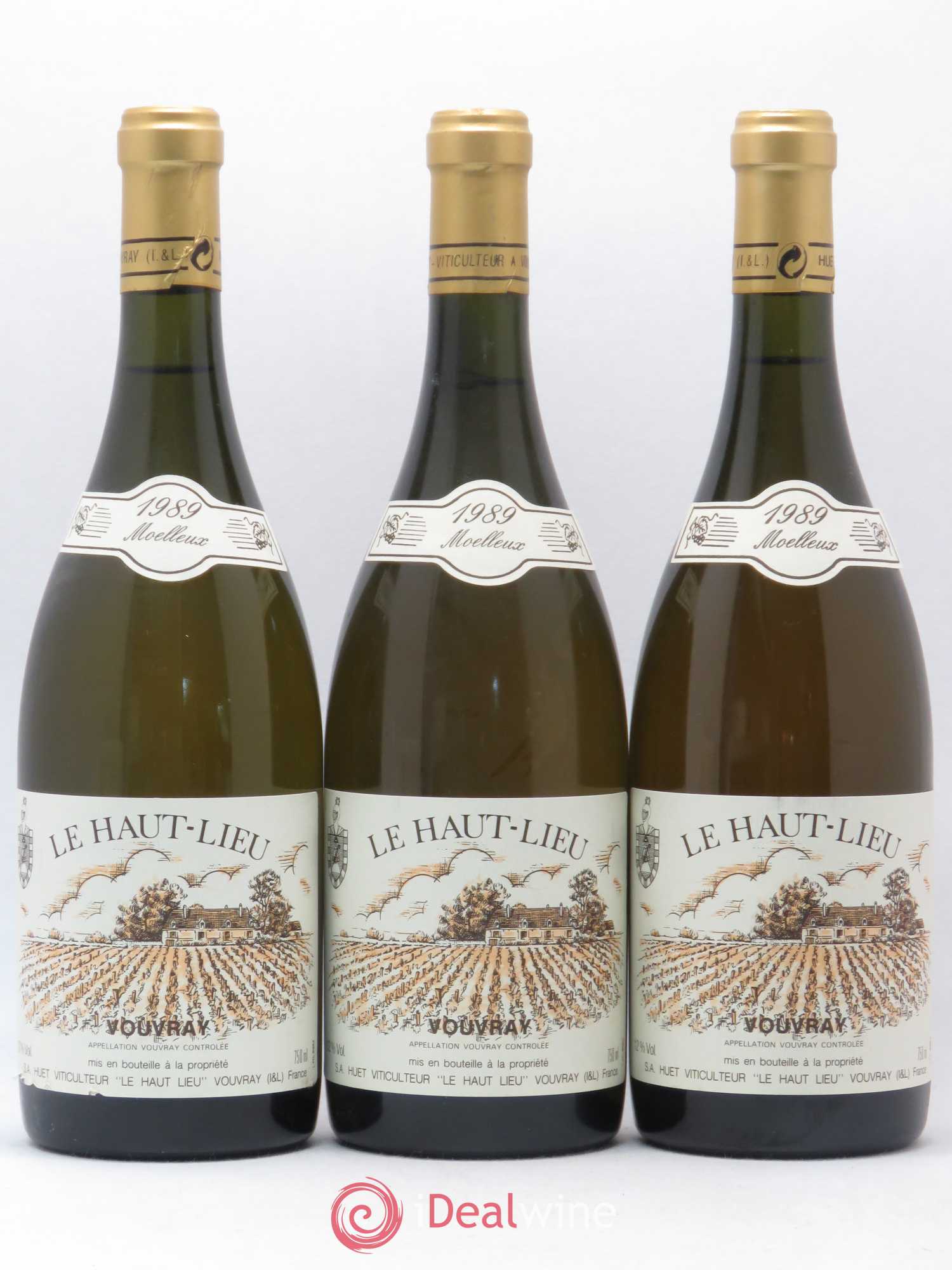 Vouvray Le Haut-Lieu Moelleux Domaine Huet 1989 - Lotto di 3 bottiglie - 0
