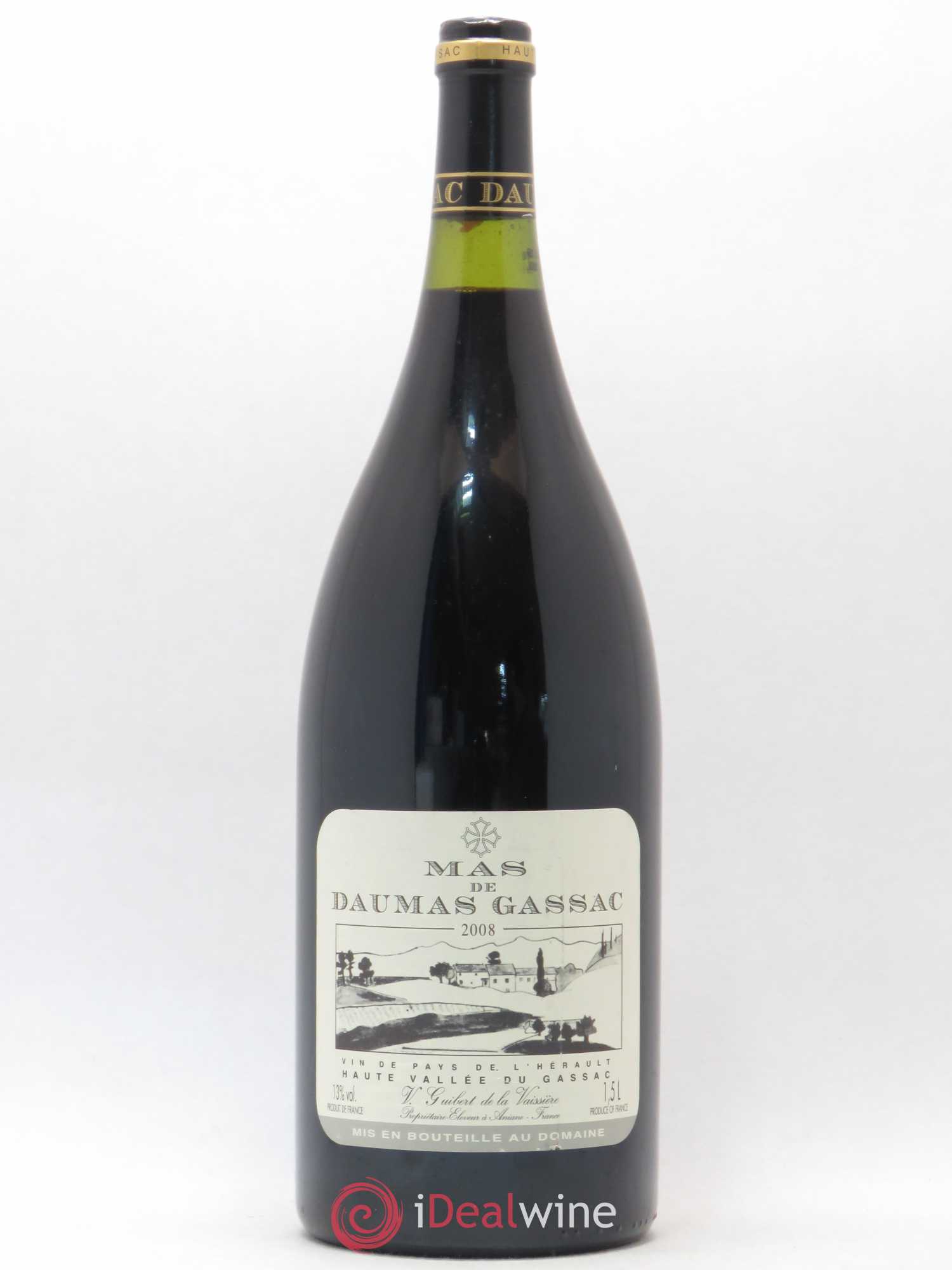 Saint-Guilhem-le-Désert - Cité d'Aniane Mas Daumas Gassac Famille Guibert de La Vaissière 2008 - Lot de 1 magnum - 0