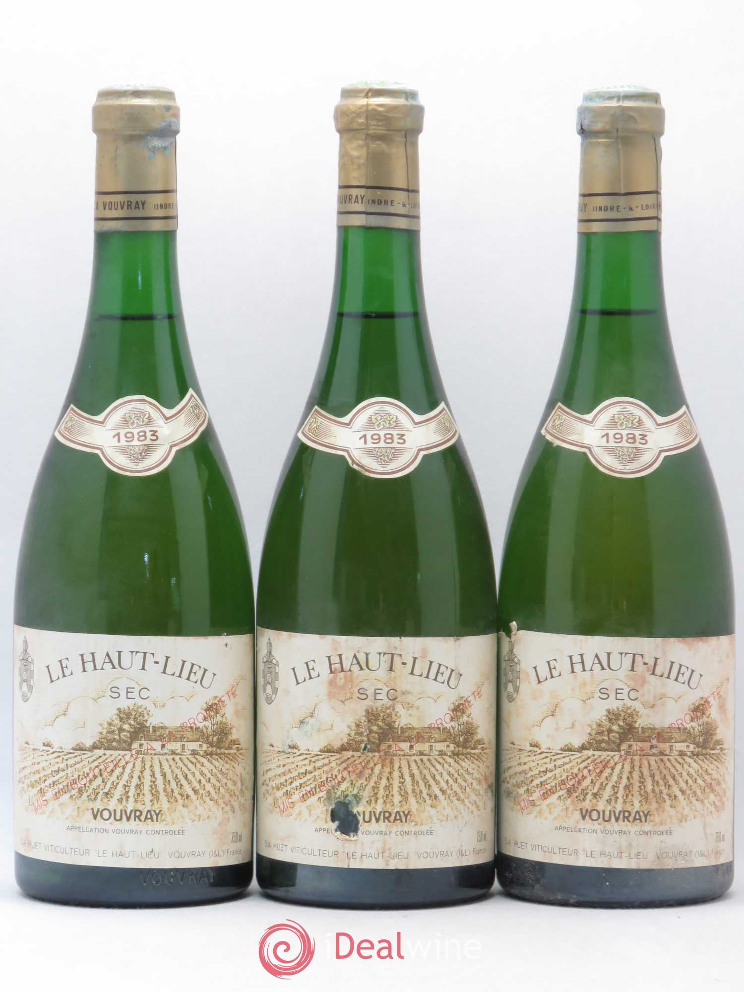 Vouvray Le Haut-Lieu Sec Domaine Huet 1983 - Lot de 3 bouteilles - 0