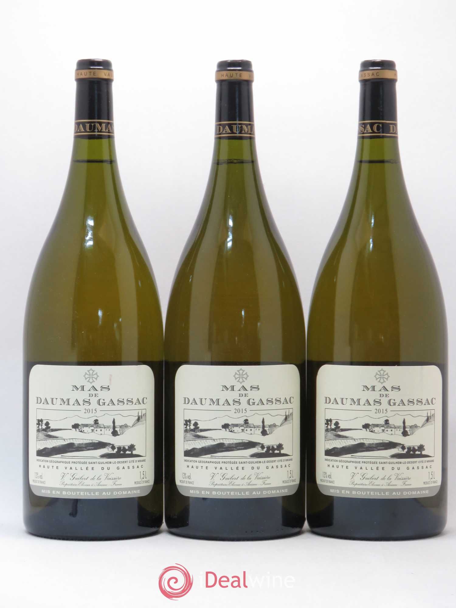Saint-Guilhem-le-Désert - Cité d'Aniane Mas Daumas Gassac Famille Guibert de La Vaissière 2015 - Lot de 3 magnums - 0