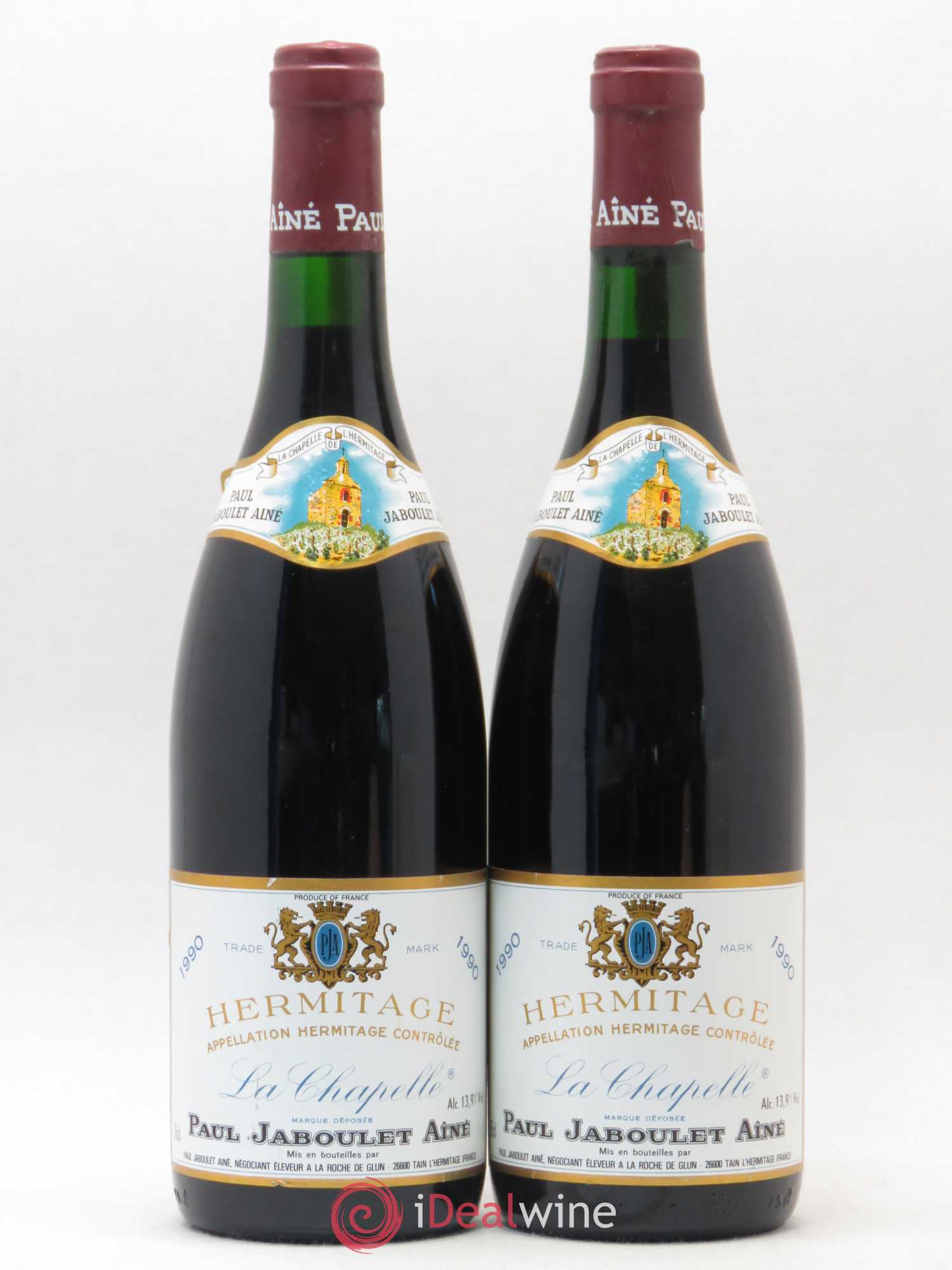 Hermitage La Chapelle Paul Jaboulet Ainé 1990 - Lot de 2 bouteilles - 0