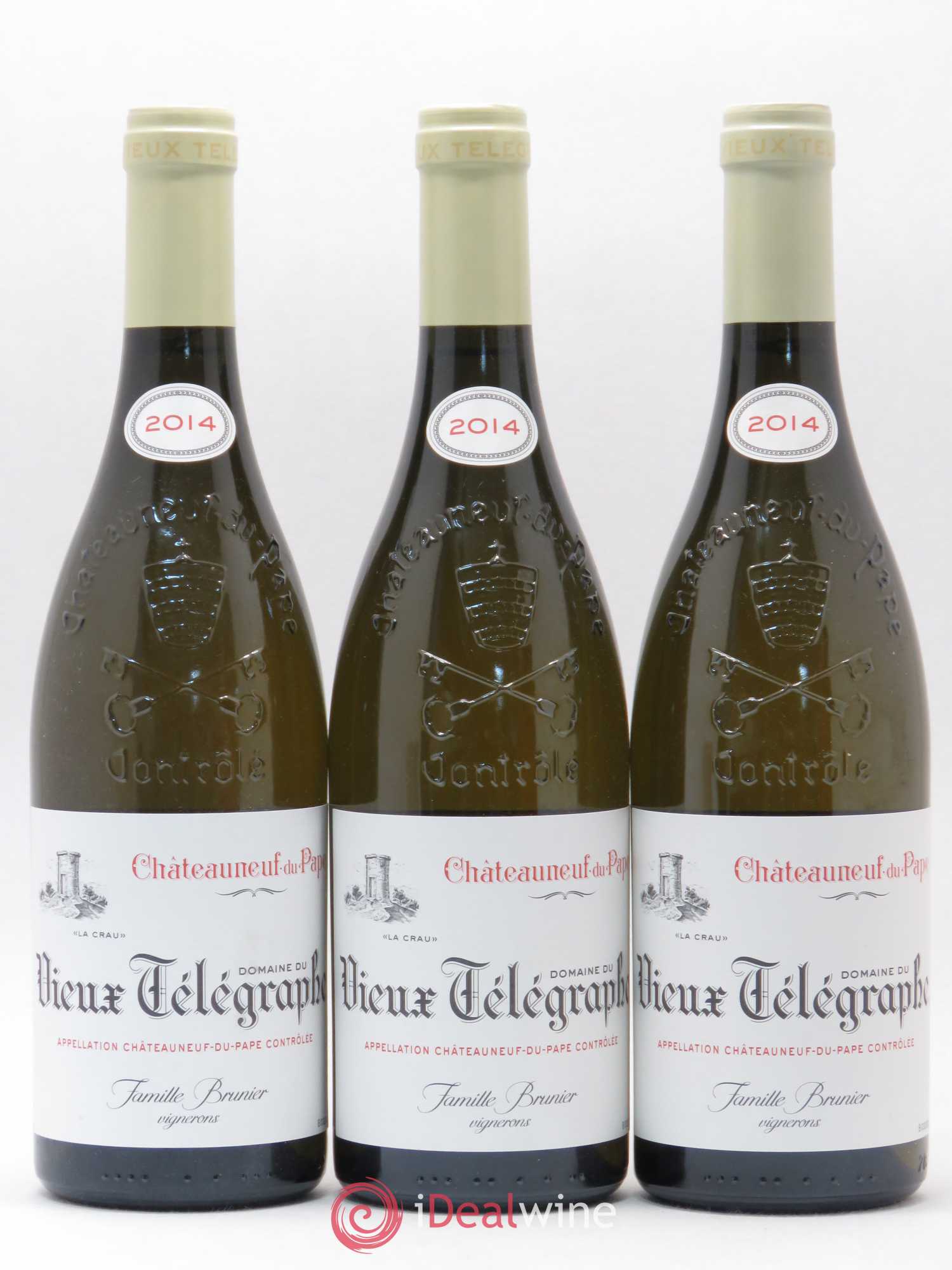 Châteauneuf-du-Pape Vieux Télégraphe (Domaine du) Vignobles Brunier 2014 - Lot de 3 bouteilles - 0