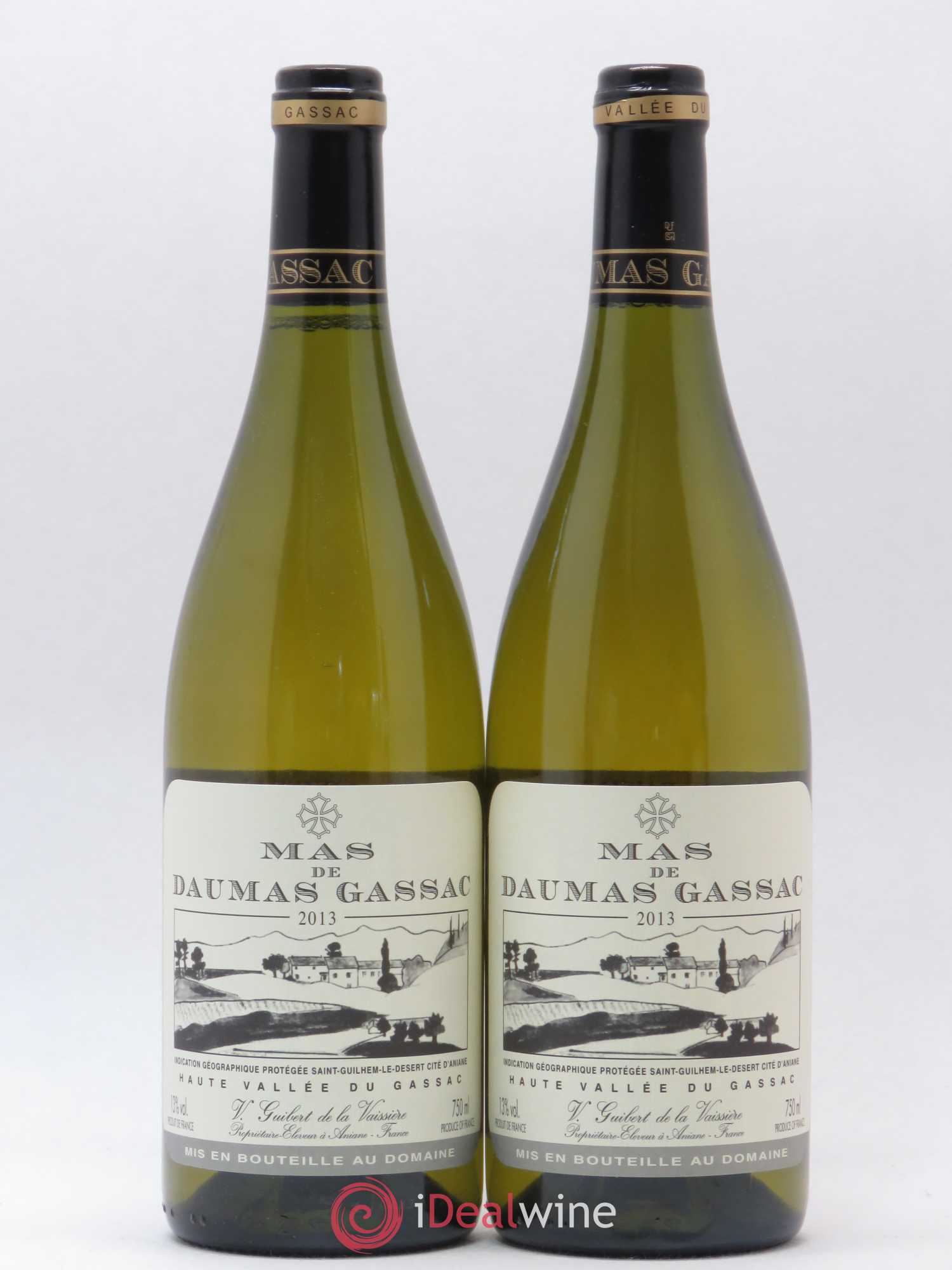 Saint-Guilhem-le-Désert - Cité d'Aniane Mas Daumas Gassac Famille Guibert de La Vaissière 2013 - Lot de 2 bouteilles - 0
