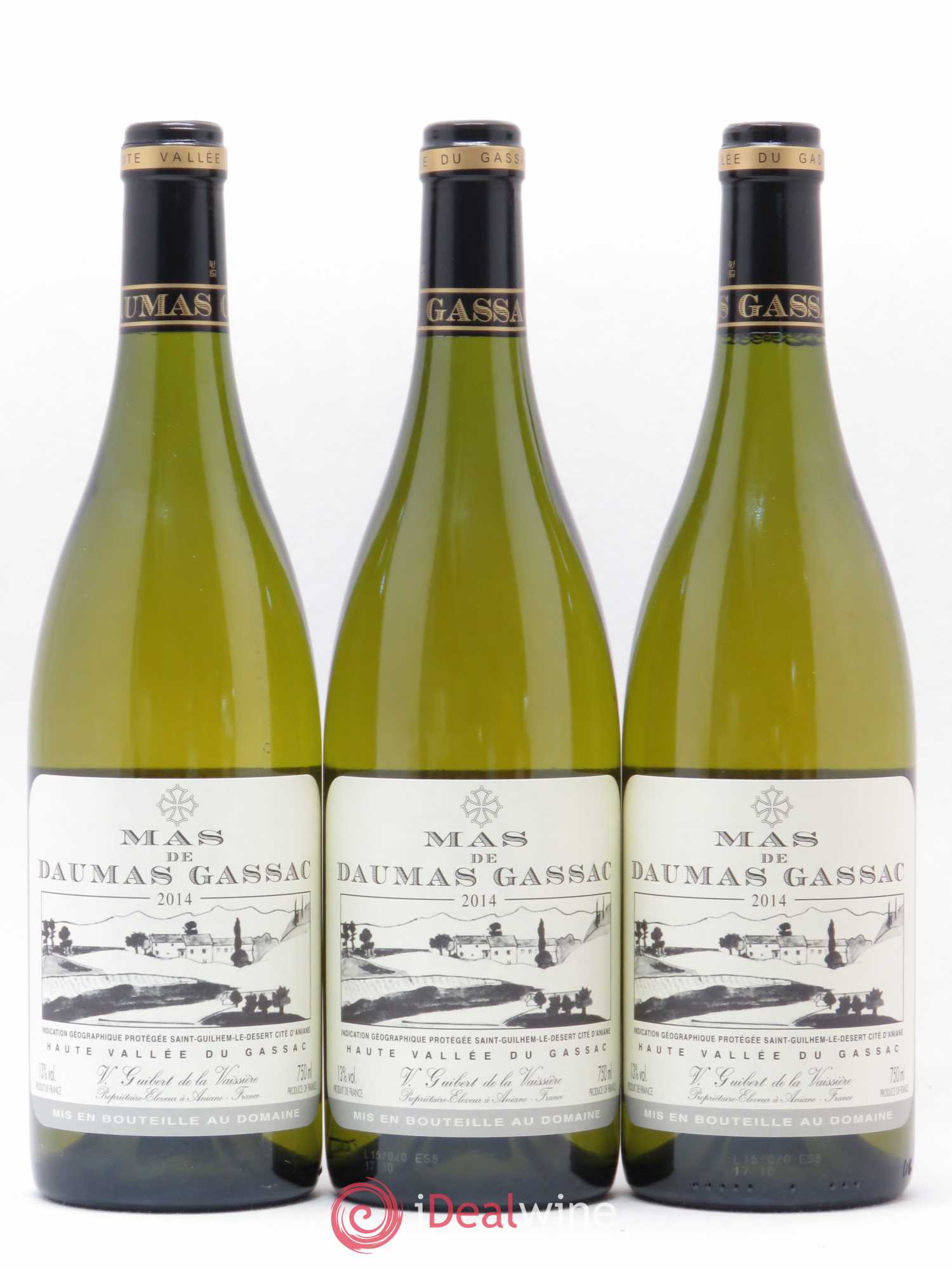 Saint-Guilhem-le-Désert - Cité d'Aniane Mas Daumas Gassac Famille Guibert de La Vaissière 2014 - Lot de 3 bouteilles - 0