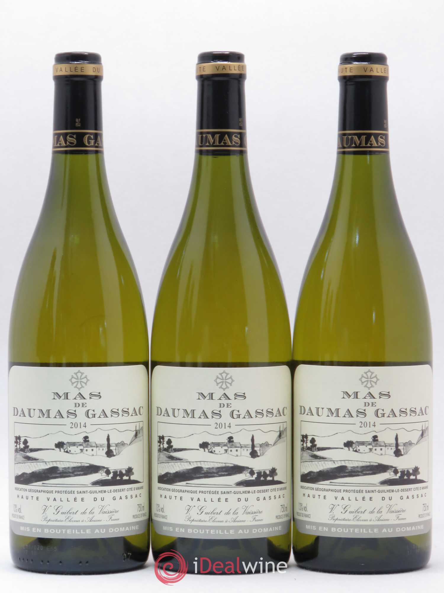 Saint-Guilhem-le-Désert - Cité d'Aniane Mas Daumas Gassac Famille Guibert de La Vaissière 2014 - Lot de 6 bouteilles - 1