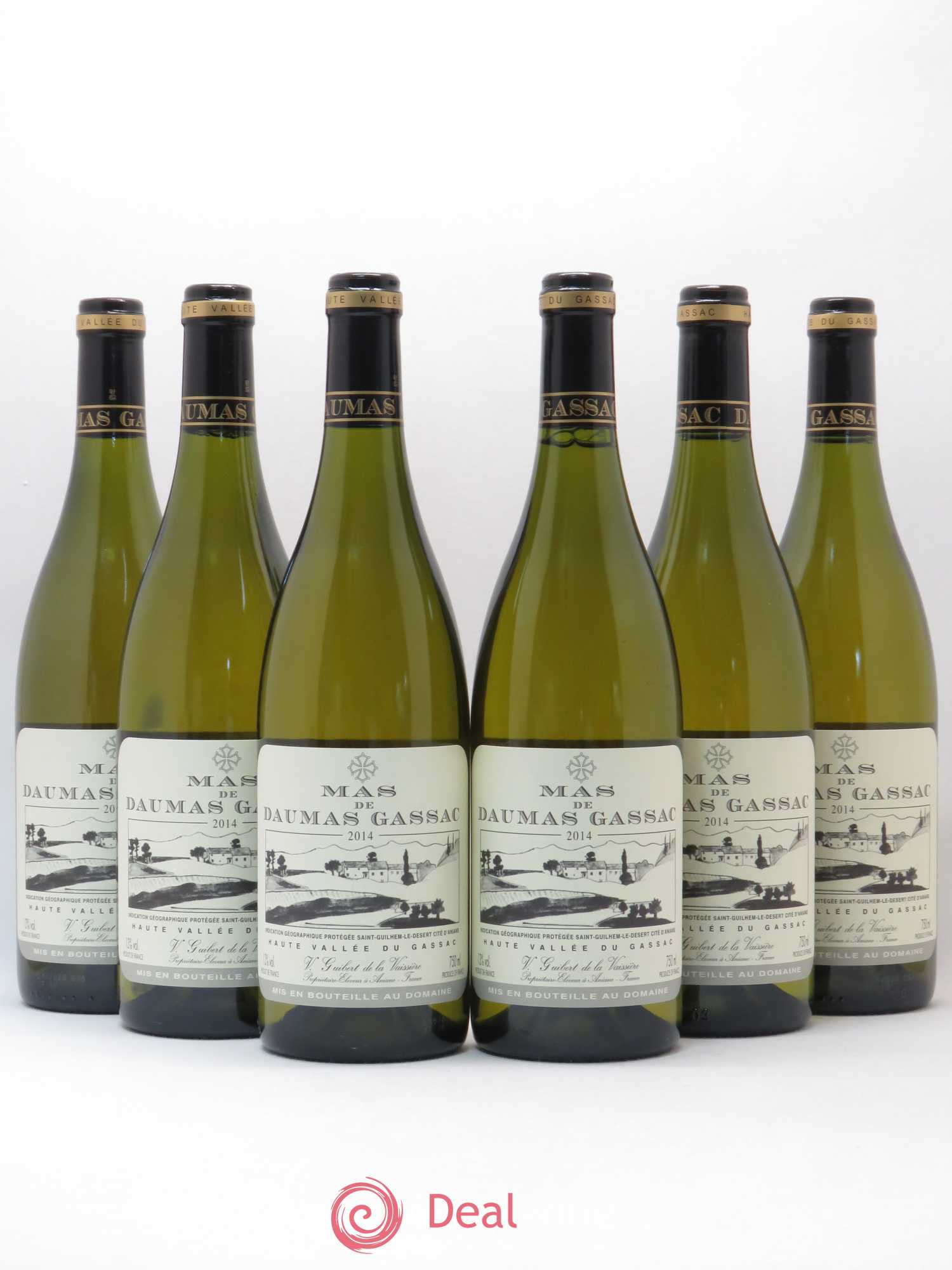 Saint-Guilhem-le-Désert - Cité d'Aniane Mas Daumas Gassac Famille Guibert de La Vaissière 2014 - Lot de 6 bouteilles - 0