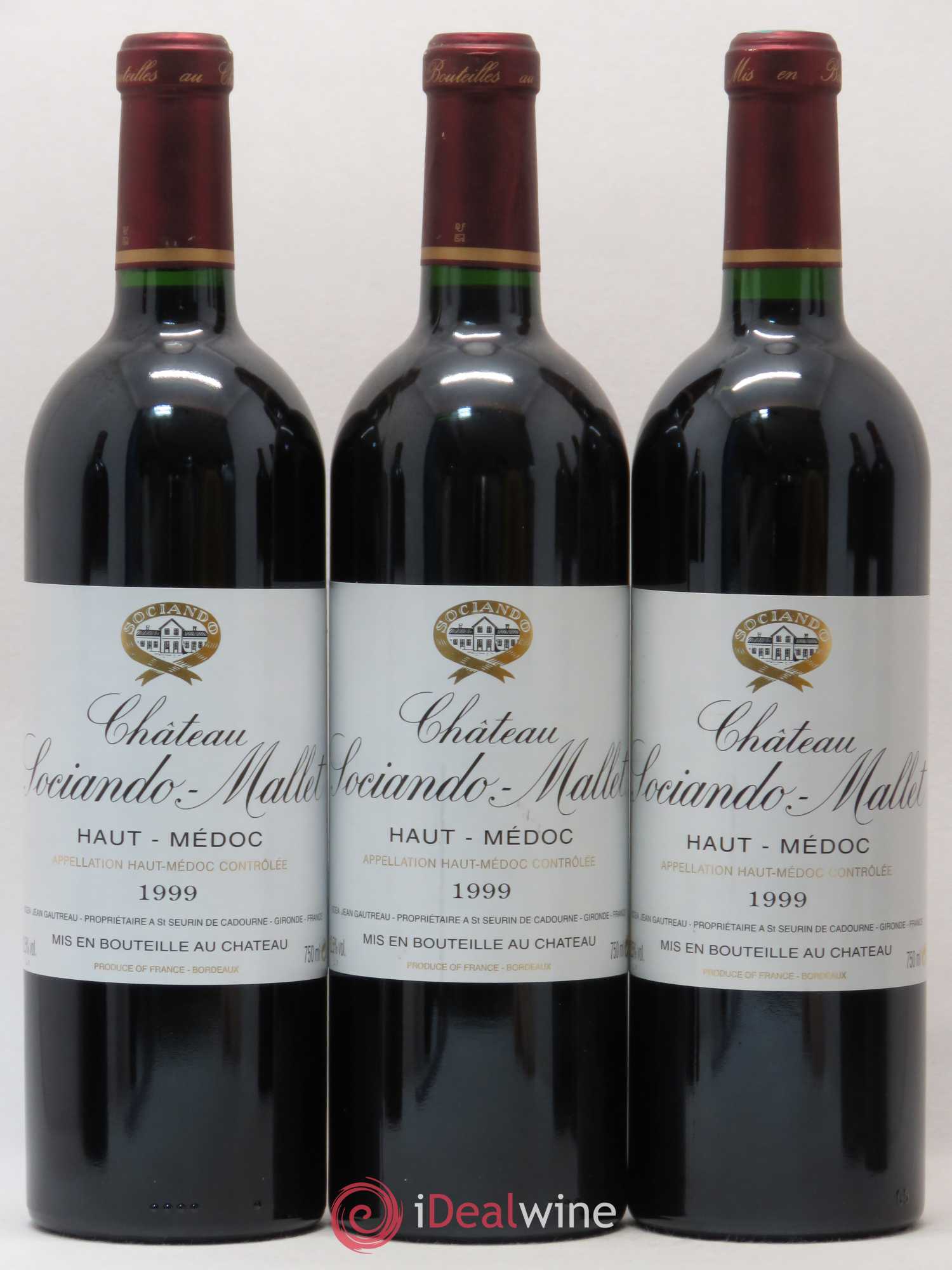 Château Sociando Mallet 1999 - Lot de 6 bouteilles - 1