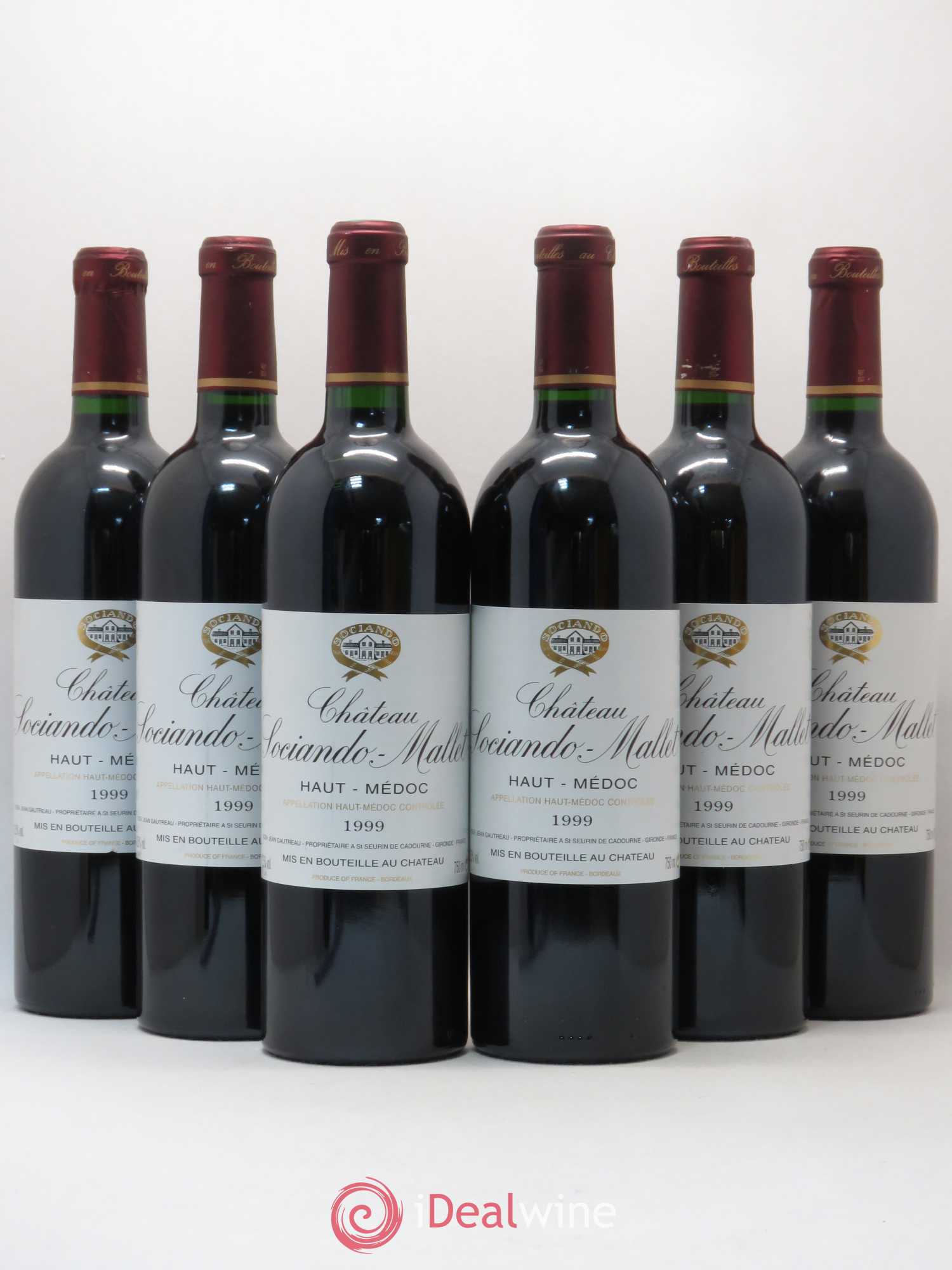 Château Sociando Mallet 1999 - Lot de 6 bouteilles - 0