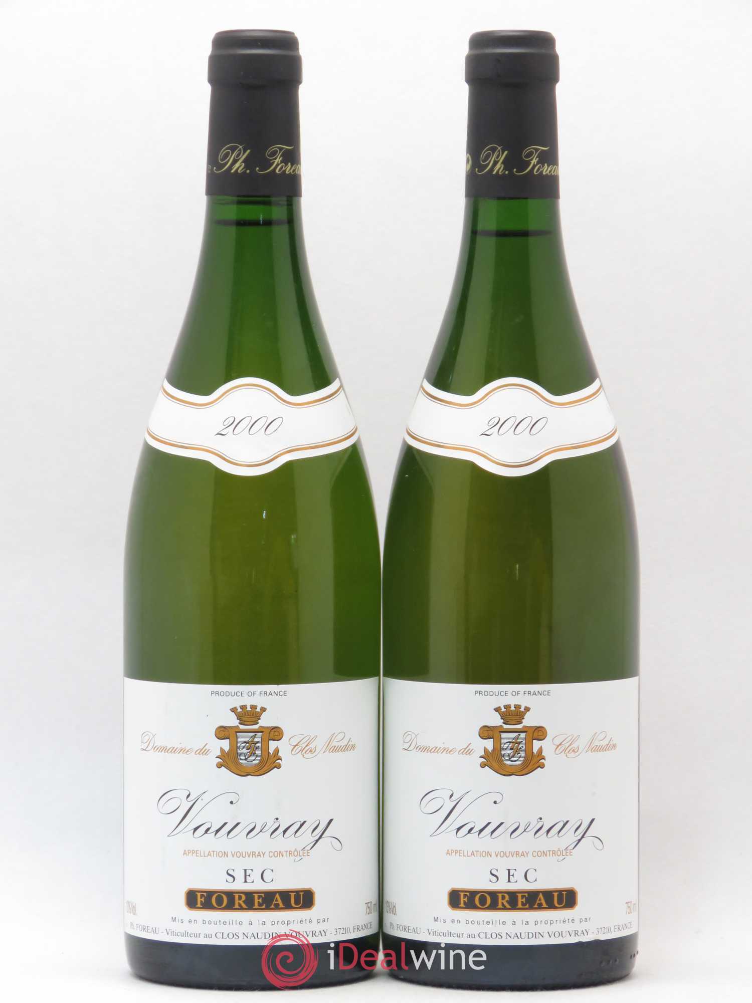 Vouvray Sec Clos Naudin - Philippe Foreau 2000 - Lot de 2 bouteilles - 0