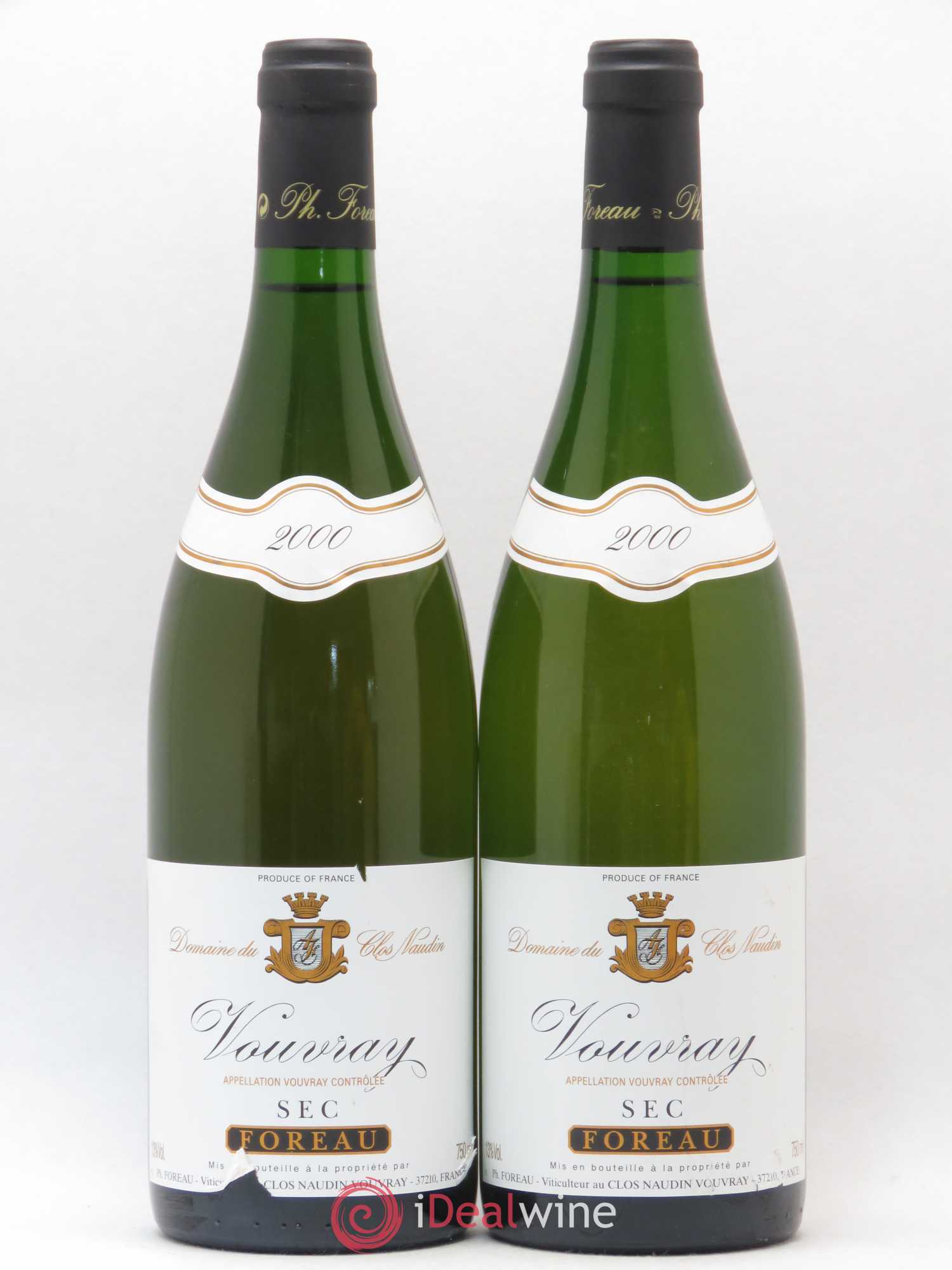 Vouvray Sec Clos Naudin - Philippe Foreau 2000 - Lot de 2 bouteilles - 0