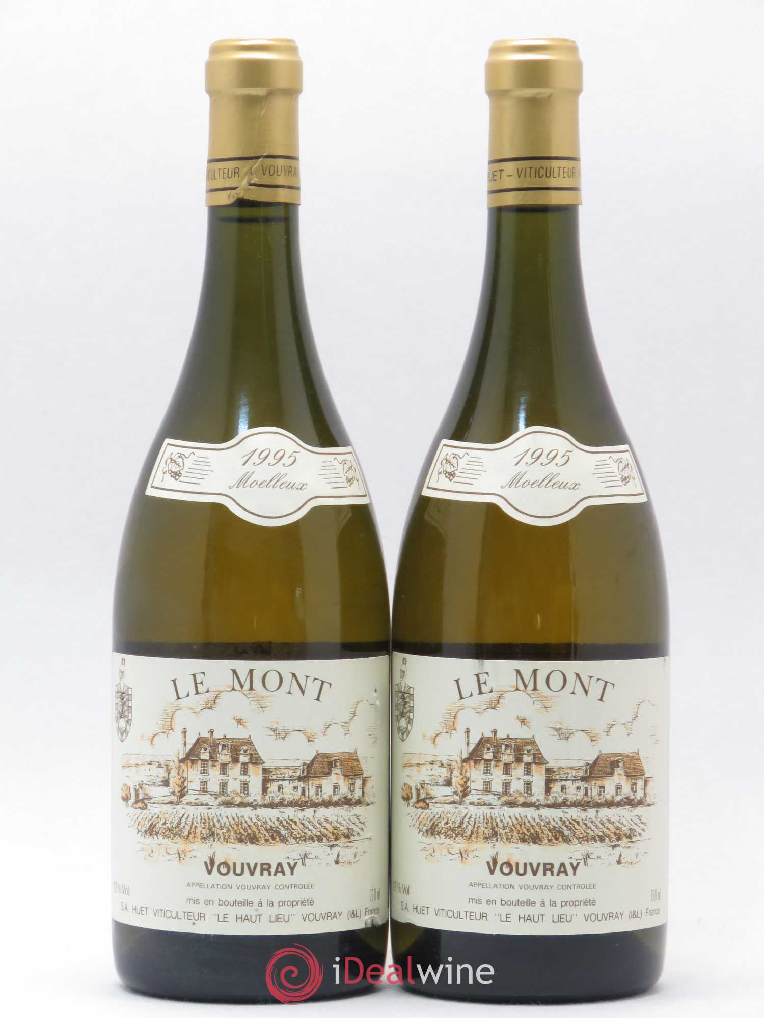 Vouvray Le Mont Moelleux Domaine Huet 1995 - Lotto di 2 bottiglie - 0