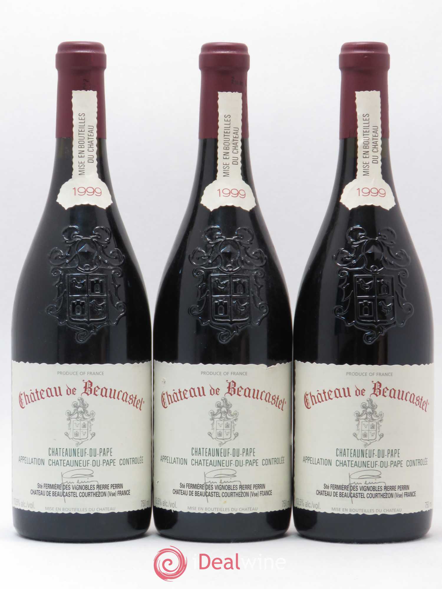 Châteauneuf-du-Pape Château de Beaucastel Famille Perrin 1999 - Lot de 3 bouteilles - 0