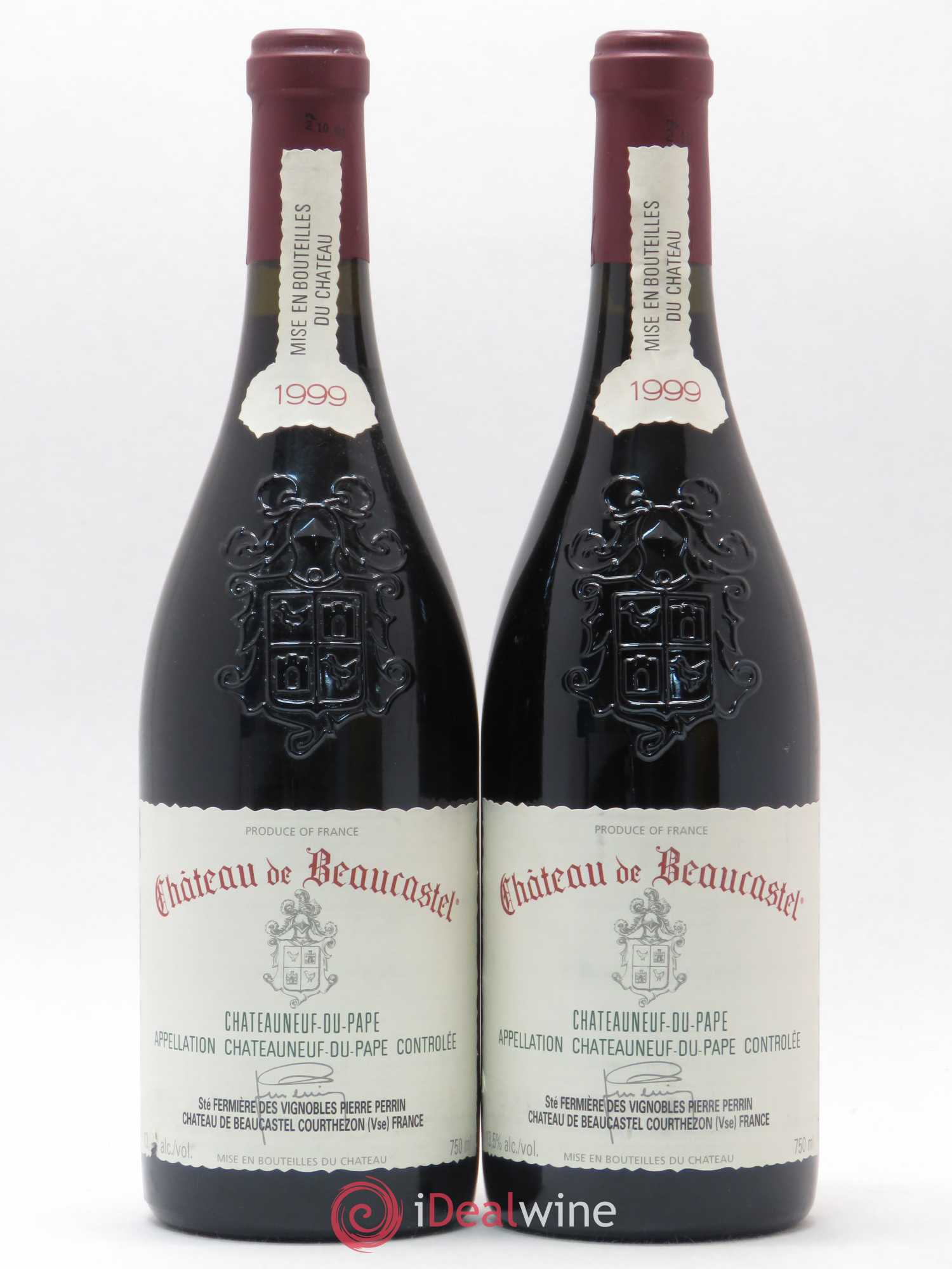 Châteauneuf-du-Pape Château de Beaucastel Famille Perrin 1999 - Lot de 2 bouteilles - 0