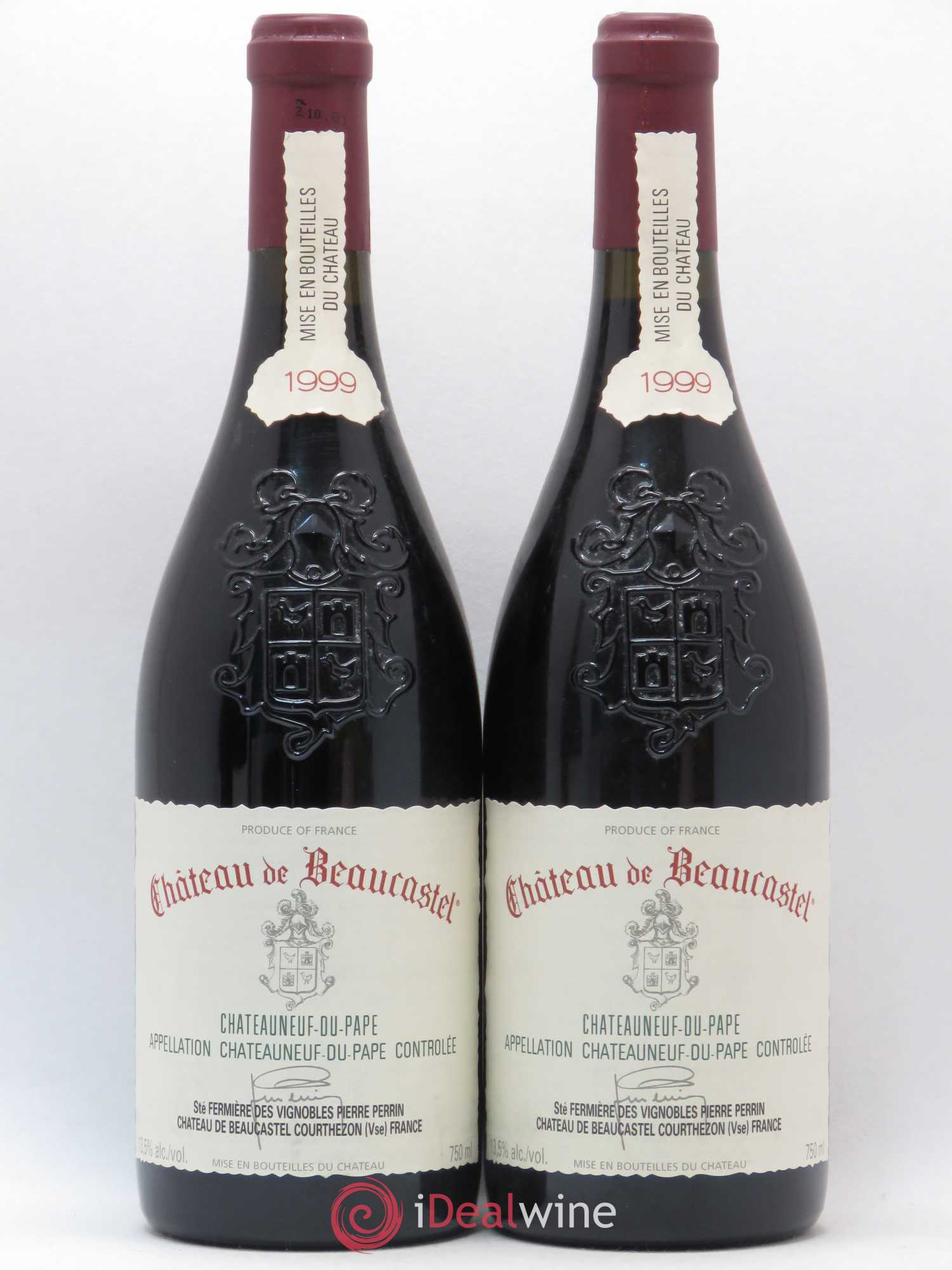 Châteauneuf-du-Pape Château de Beaucastel Famille Perrin 1999 - Lot de 2 bouteilles - 0