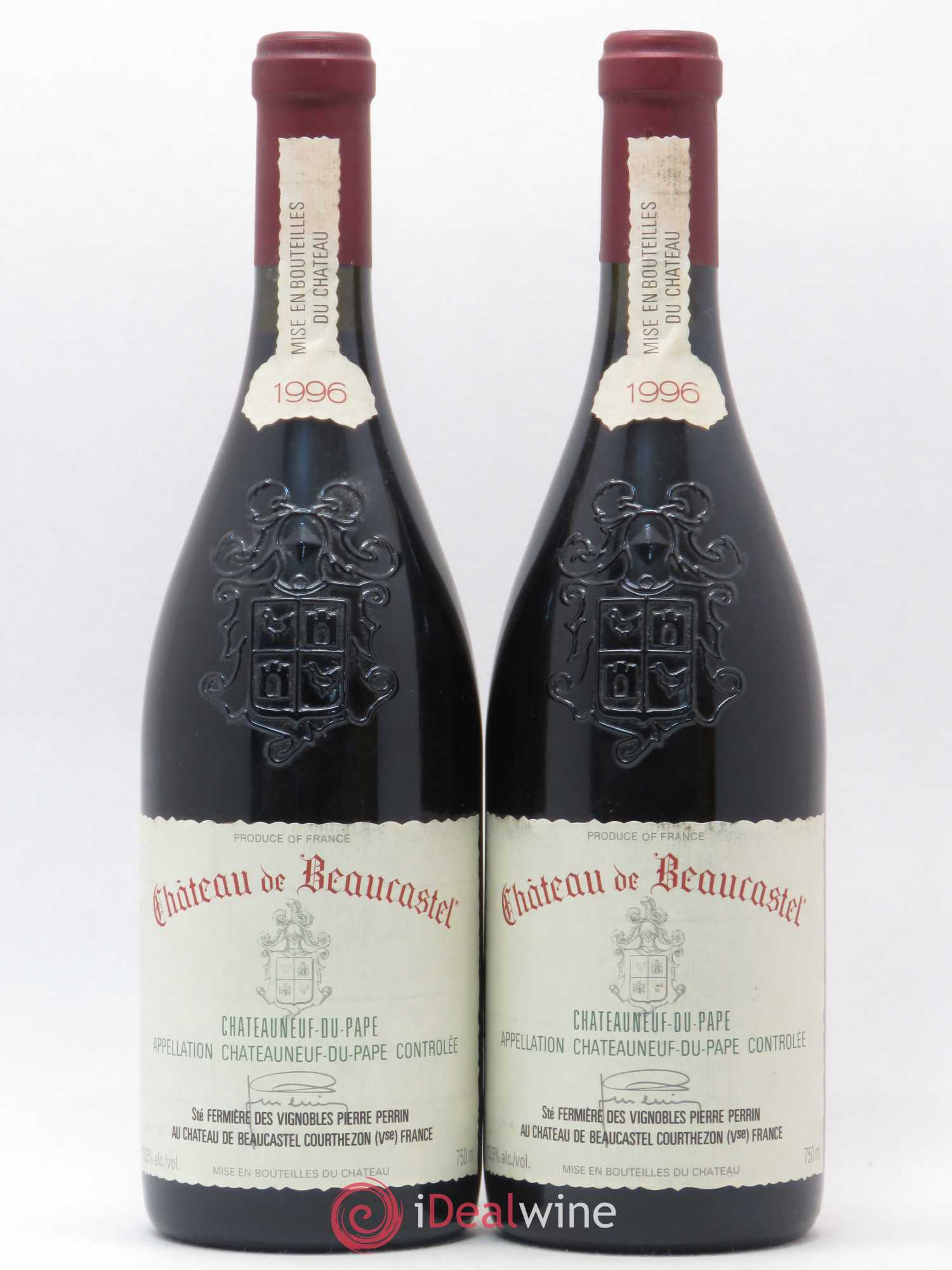 Châteauneuf-du-Pape Château de Beaucastel Famille Perrin 1996 - Lot de 2 bouteilles - 0