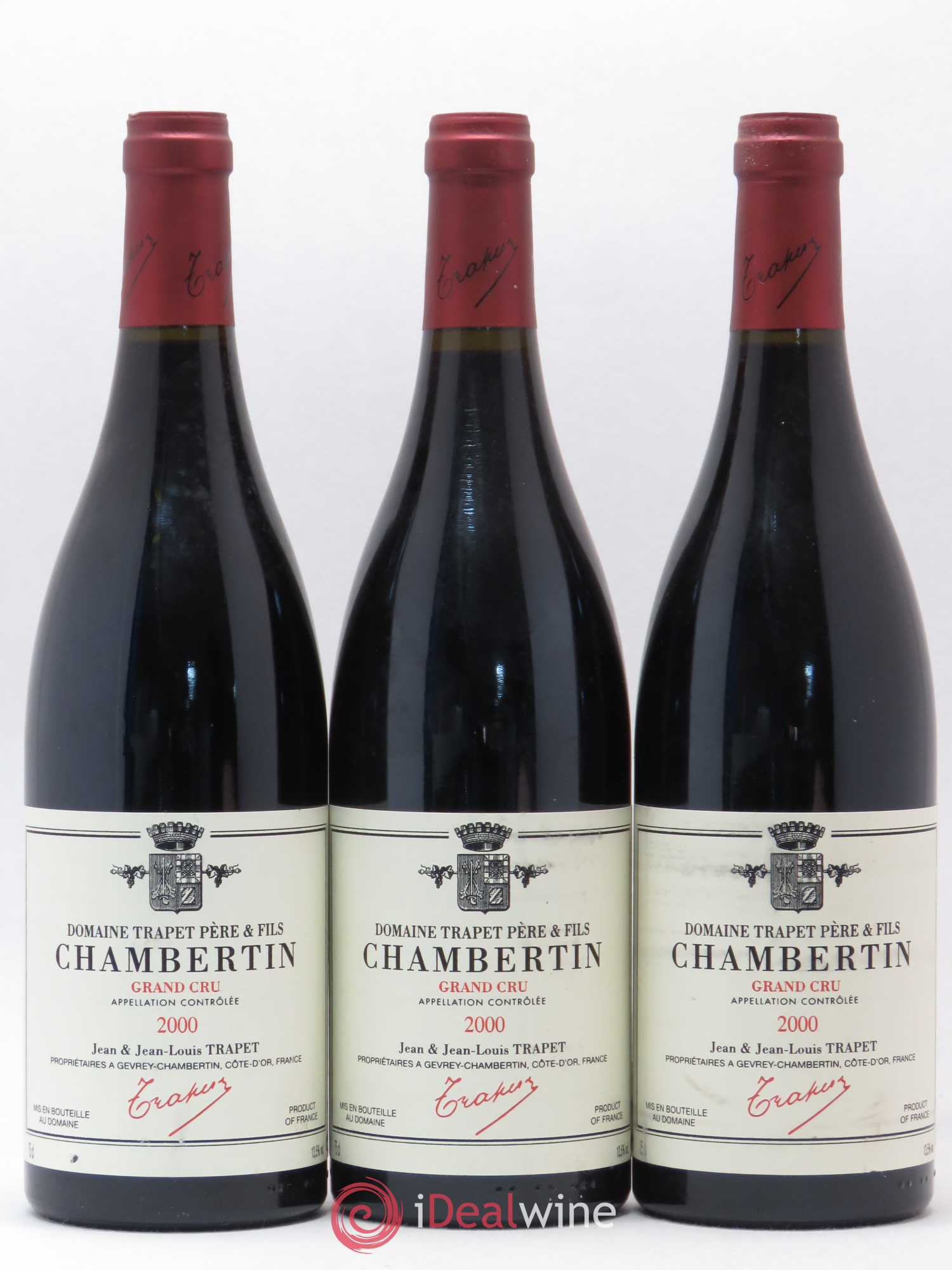Chambertin Grand Cru Domaine Trapet 2000 - Lot de 3 bouteilles - 0