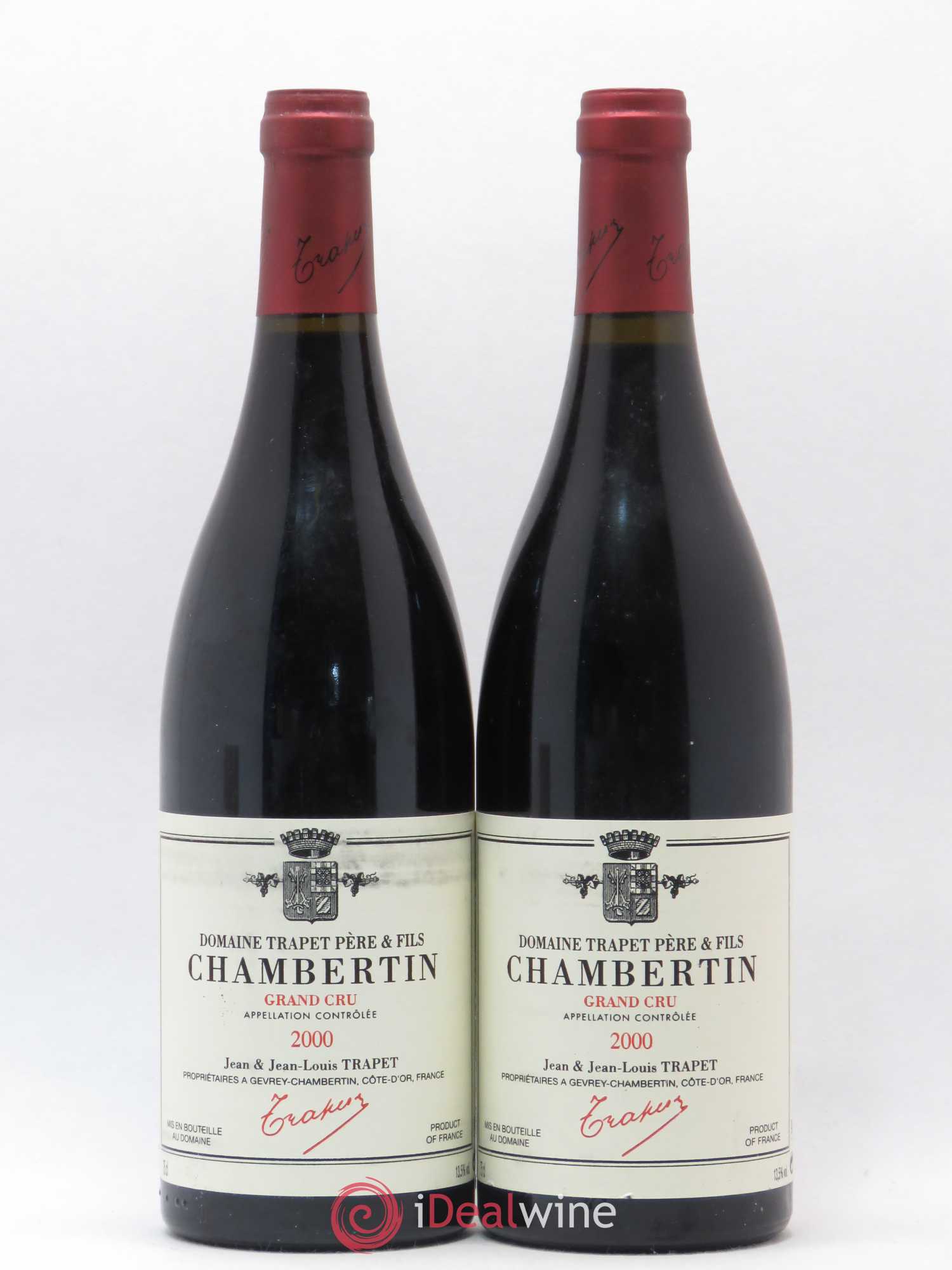 Chambertin Grand Cru Domaine Trapet 2000 - Lot de 2 bouteilles - 0