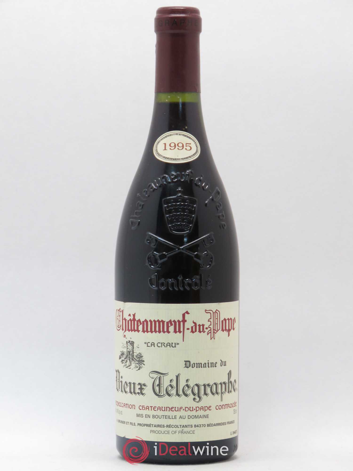 Châteauneuf-du-Pape Vieux Télégraphe (Domaine du) Vignobles Brunier 1995 - Lot de 1 bouteille - 0