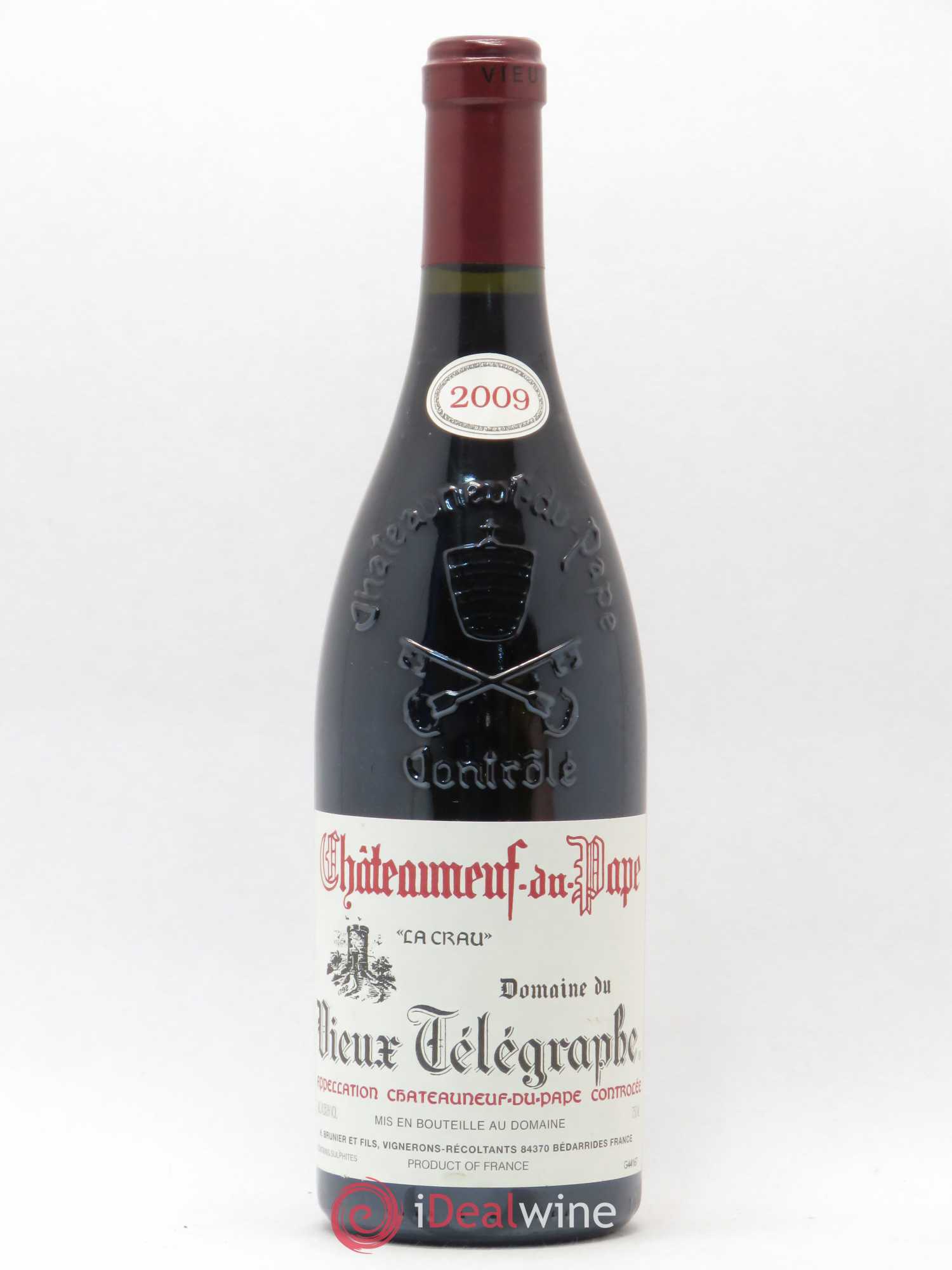 Châteauneuf-du-Pape Vieux Télégraphe (Domaine du) Vignobles Brunier 2009 - Lot de 1 bouteille - 0