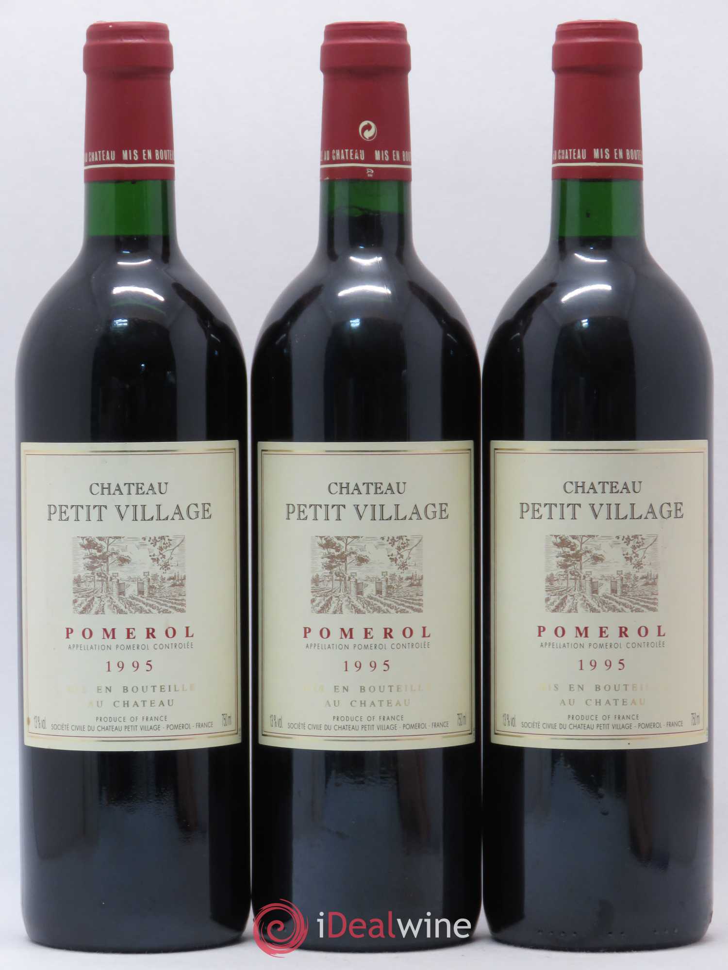 Château Petit Village 1995 - Lot de 3 bouteilles - 0