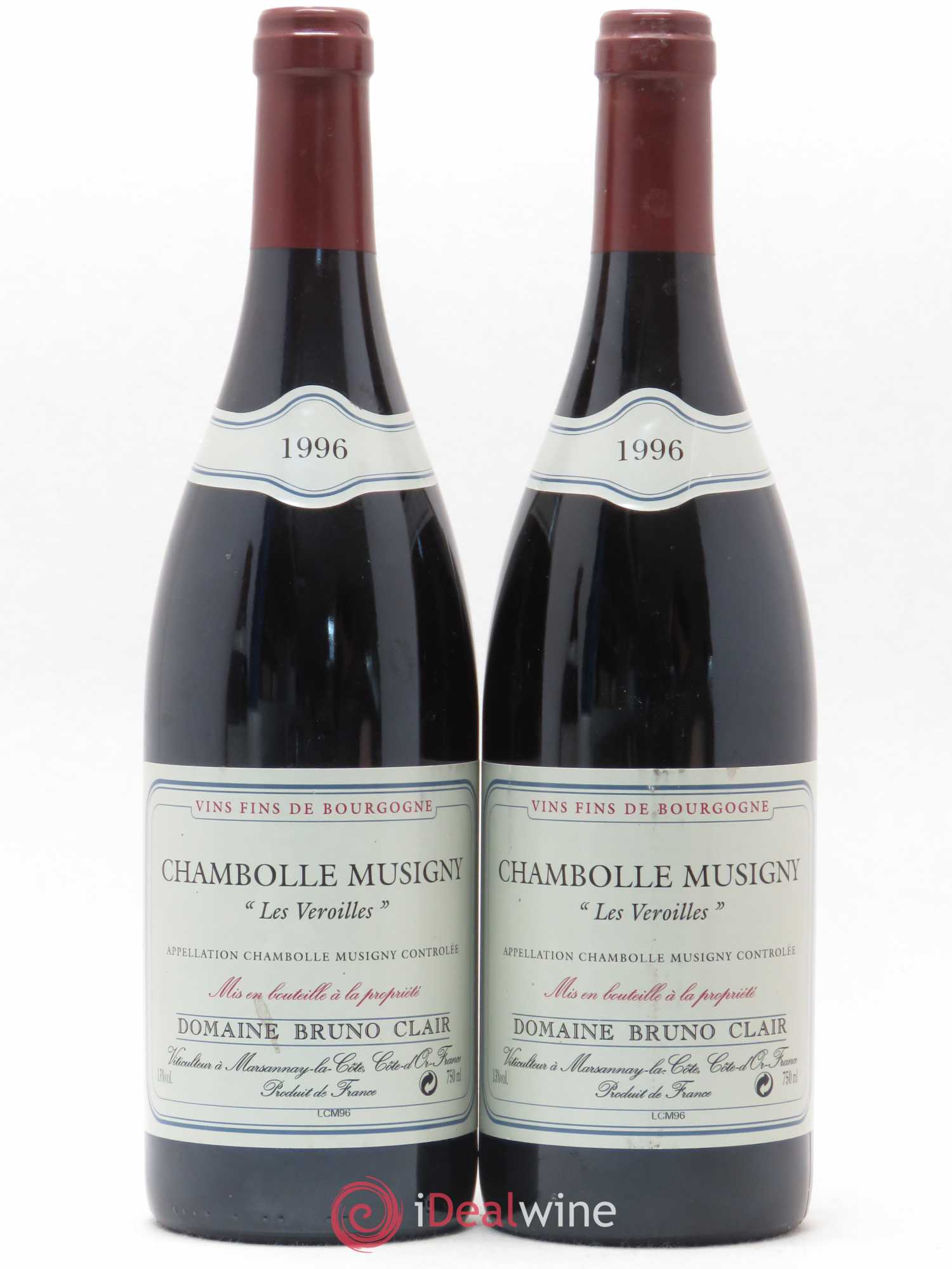 Chambolle-Musigny Les Veroilles Bruno Clair (Domaine) 1996 - Lot de 2 bouteilles - 0