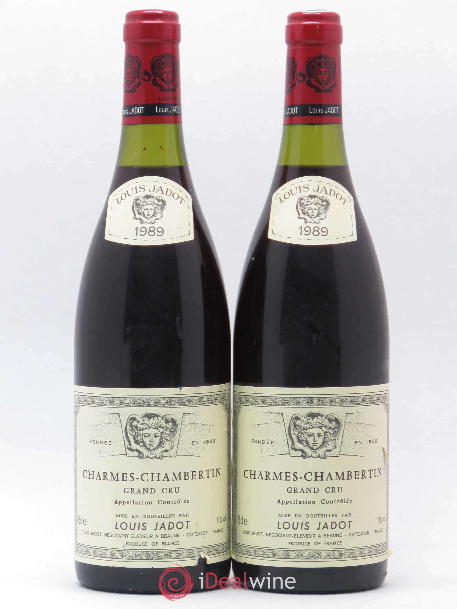 Charmes-Chambertin Grand Cru Maison Louis Jadot 1989 - Lot de 2 bouteilles - 0