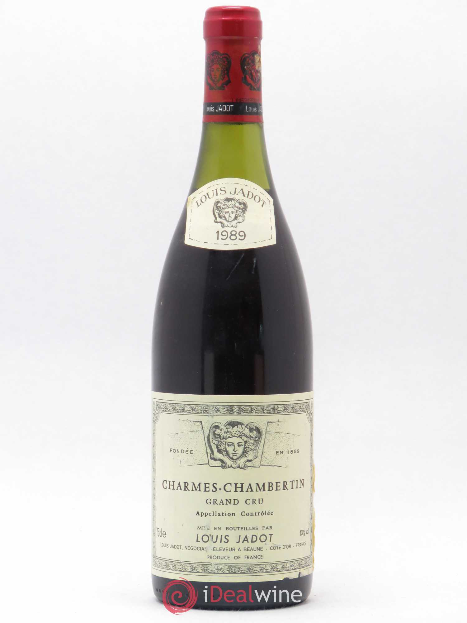 Charmes-Chambertin Grand Cru Maison Louis Jadot 1989 - Lot de 1 bouteille - 0