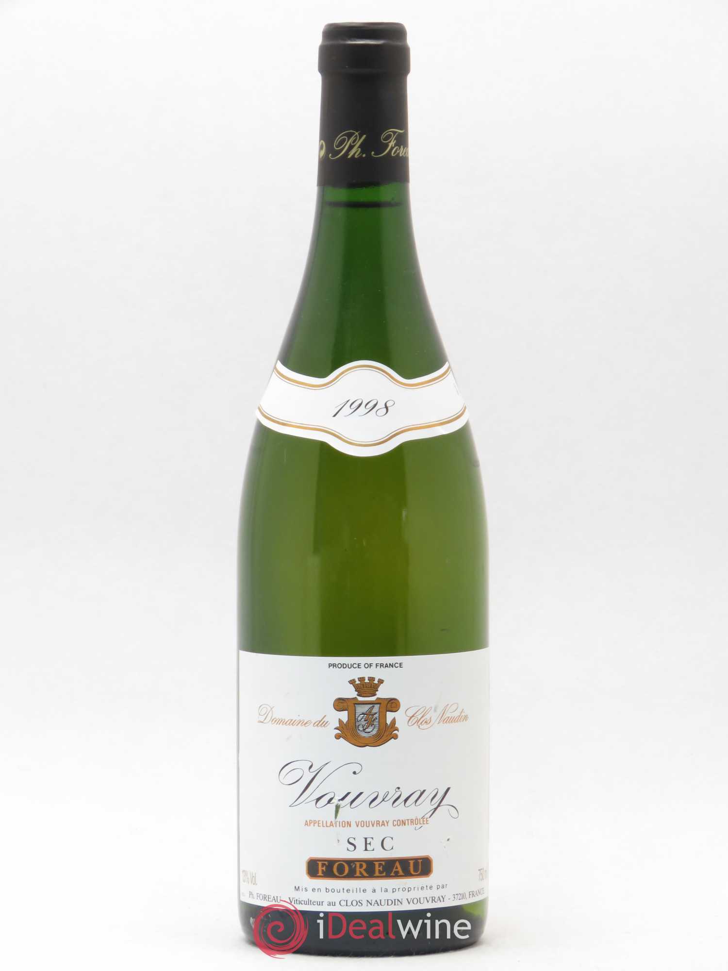 Vouvray Sec Clos Naudin - Philippe Foreau 1998 - Lot de 1 bouteille - 0
