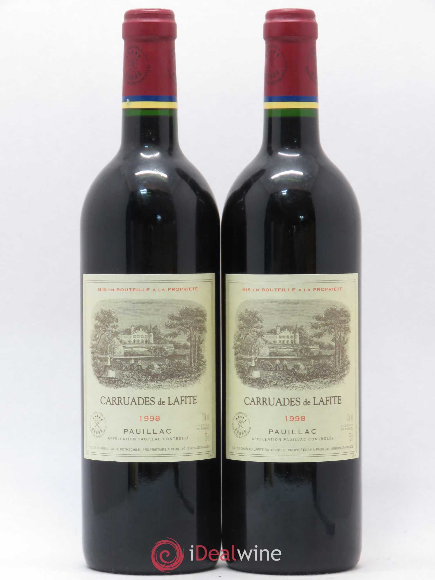 Carruades de Lafite Rothschild Second Vin 1998 - Lot de 2 bouteilles - 0